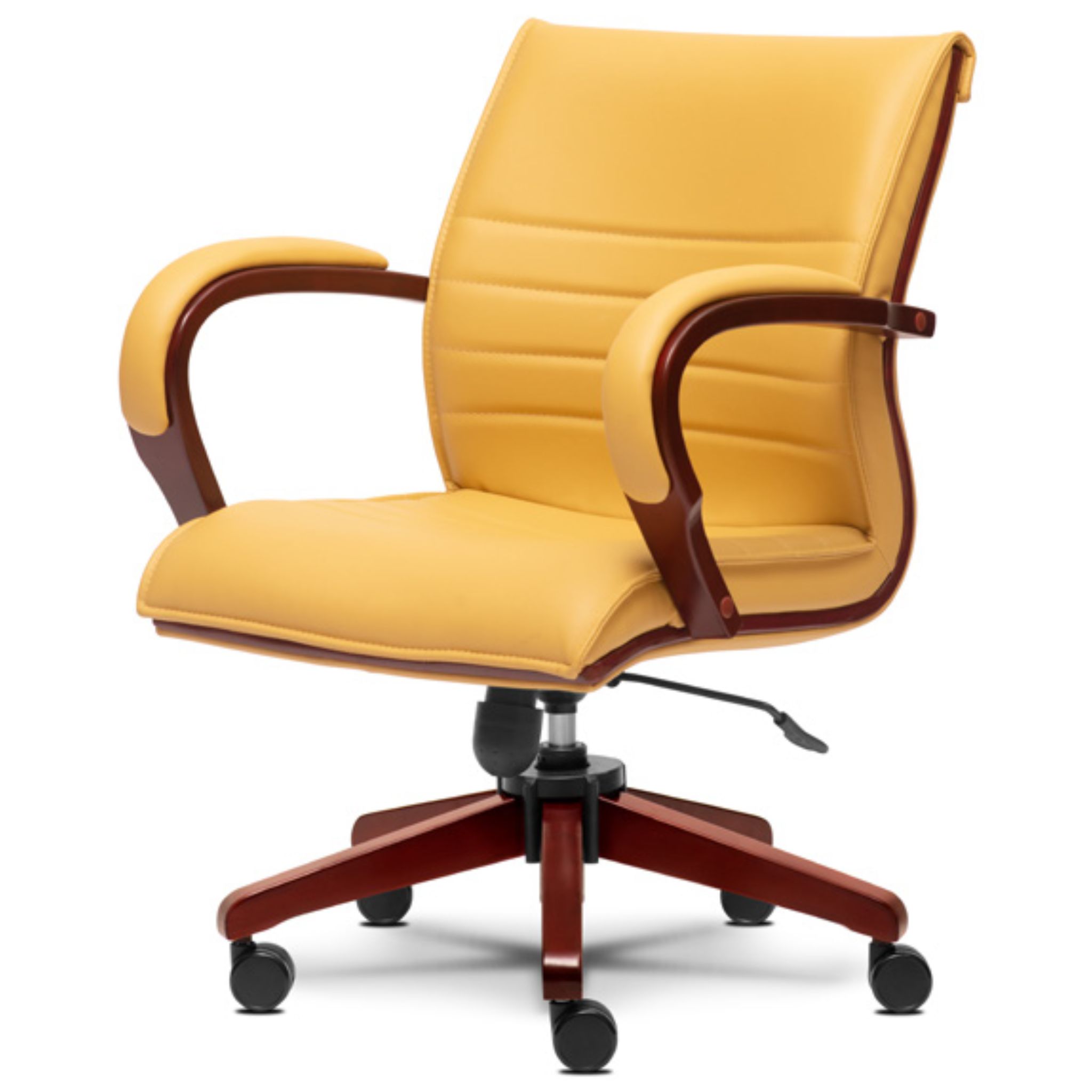 Luxurious Yellowish Wooden Presidential Office Chair Kuantan Selangor SUngai Besi