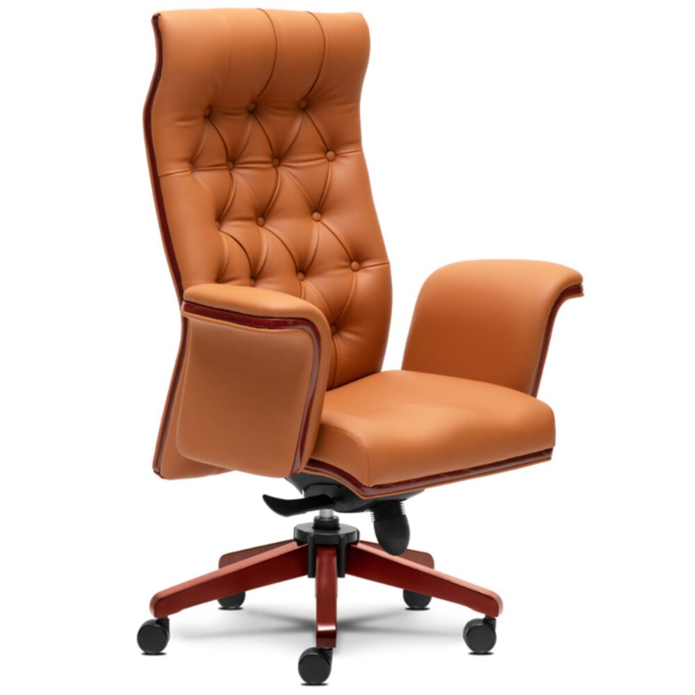Luxurious Yellowish Wooden Presidential Office Chair ipoh Selayang Penang Luxurious Yellowish Wooden Presidential Office Chair ipoh Selayang Penang