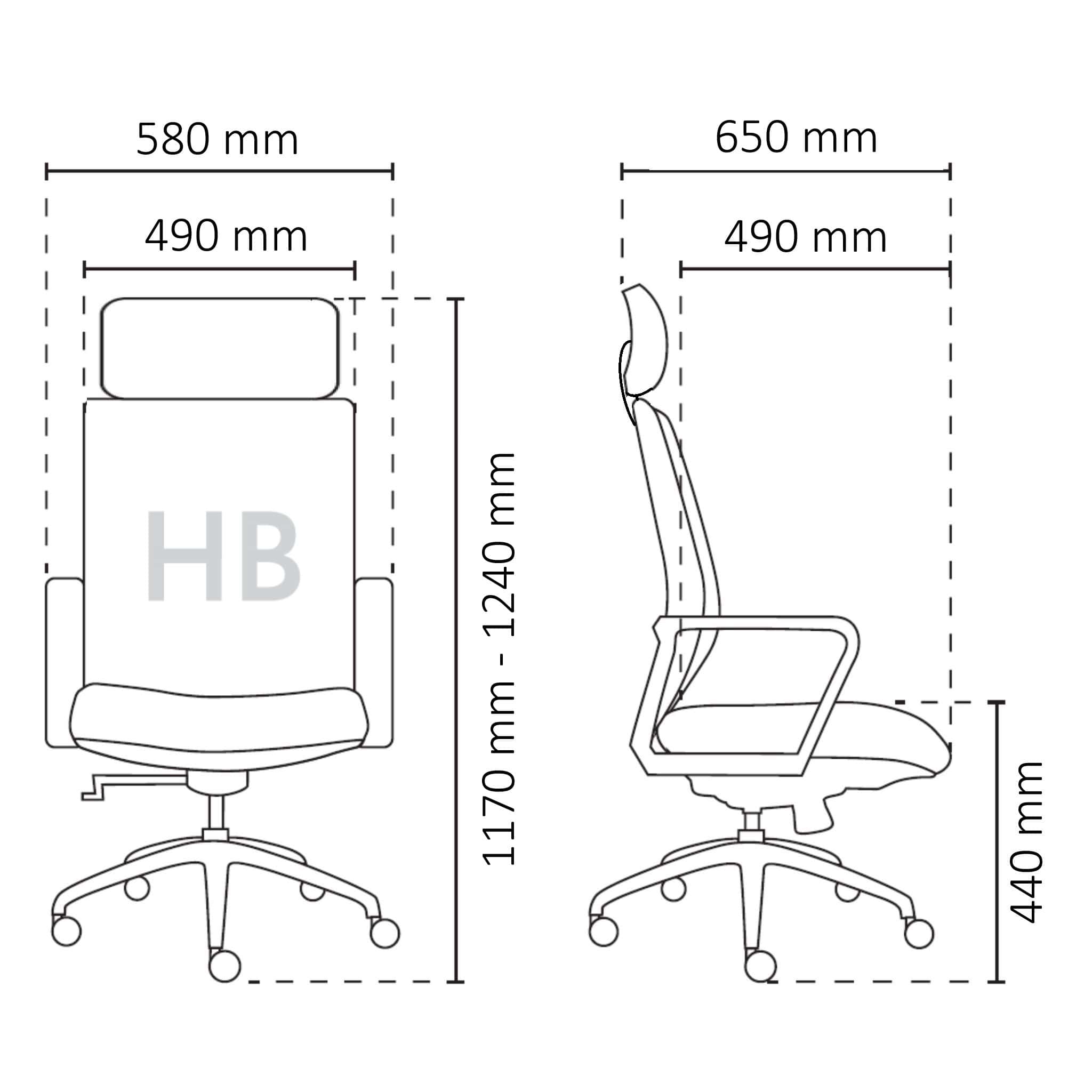 Maeve Ergonomic Highback Mesh Chair OFMEVT51971 - Image 5