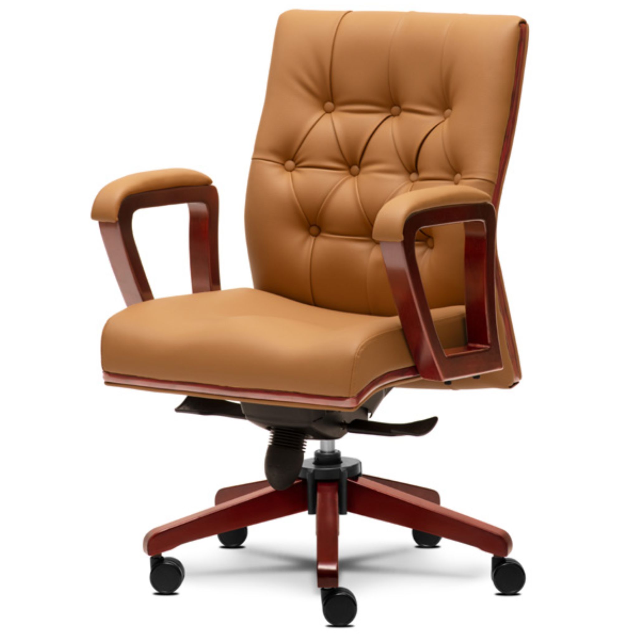 Manager White Classic Wooden Lowback Chair Banting Juru Balakong