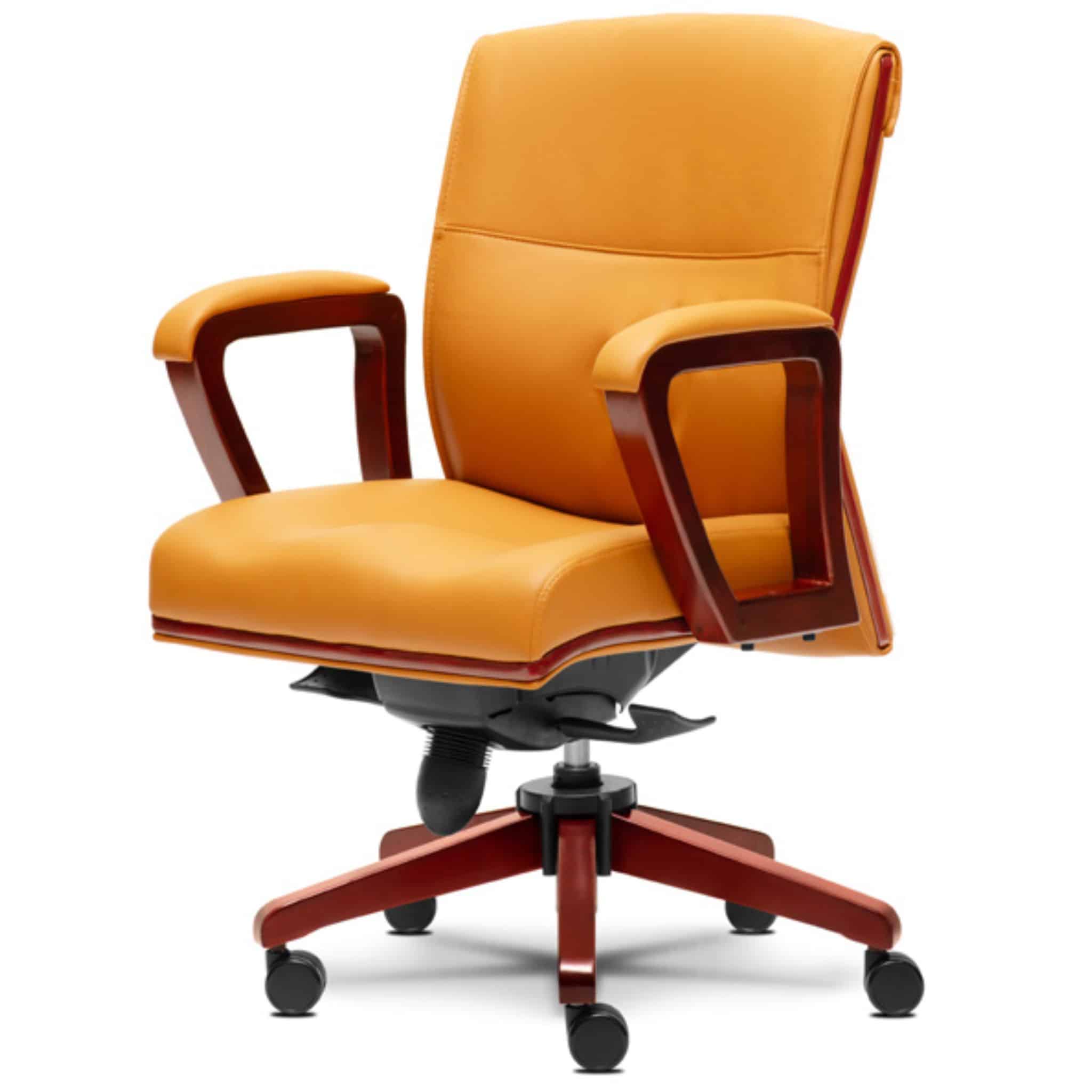 Modernist Lowback Wooden Armrest Office Chair Puchong Banting Pudu