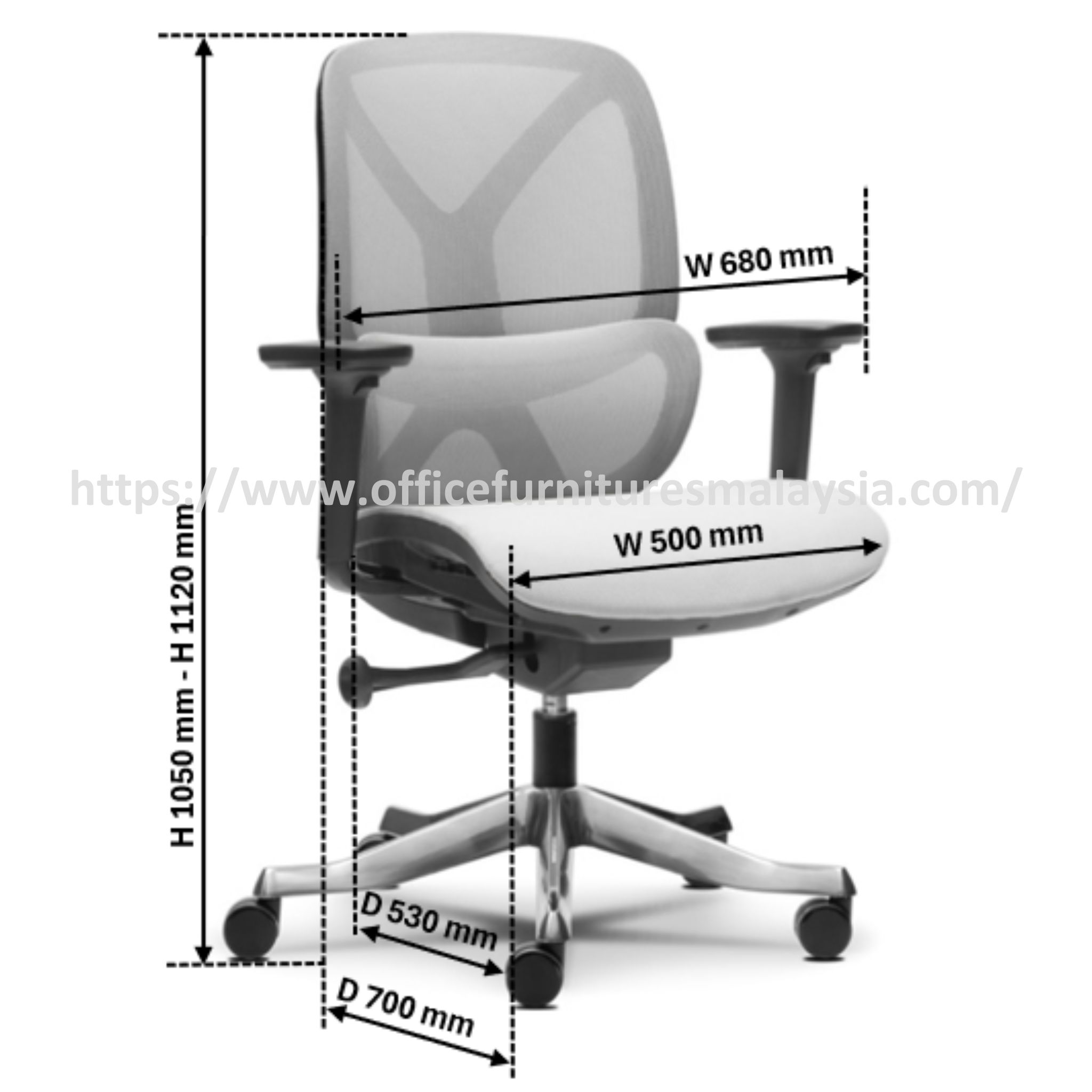 Nero Executive Mediumback Mesh Chair OFMEVT51892 - Image 4