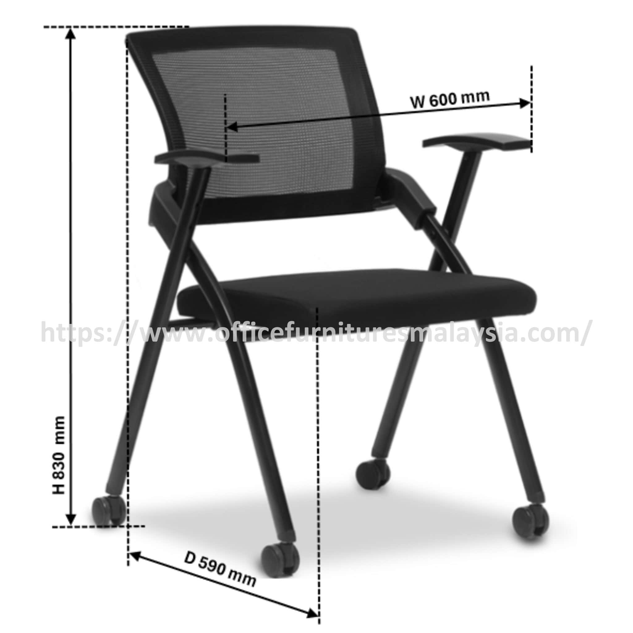 Ottie Mobile Folding Training Mesh Chair OFMEVT52033C - Image 3
