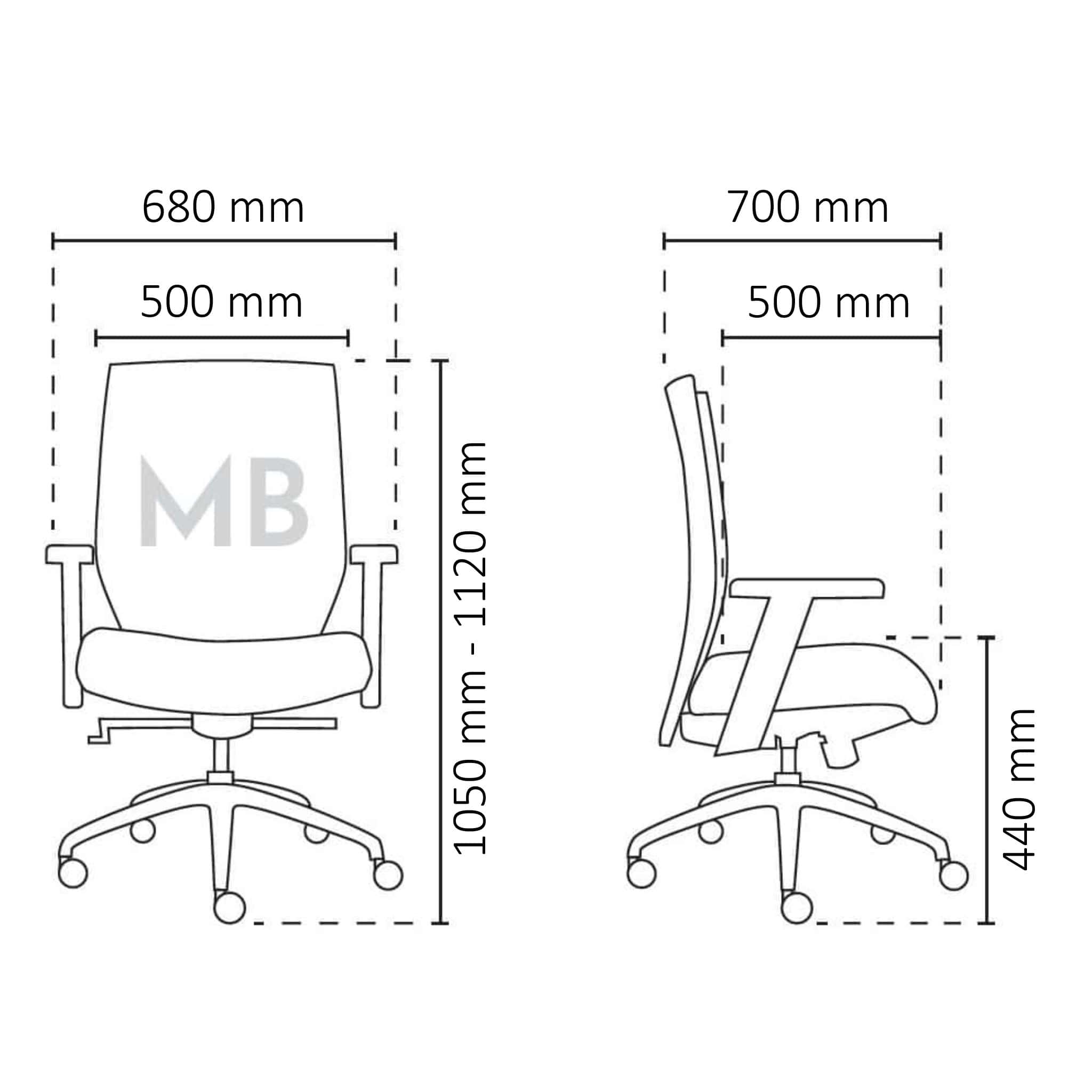 Reeves Executive Mediumback Mesh Chair OFMEVT51882 - Image 5