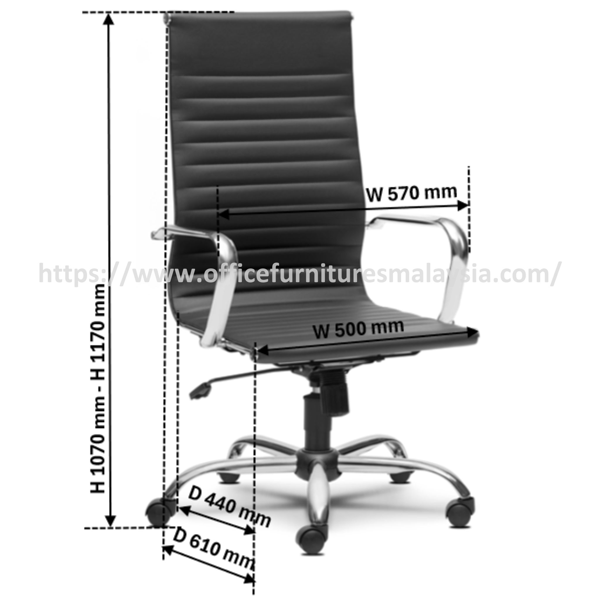 Sensible Modernist Highback Office Chair OFMEVT51781 - Image 4