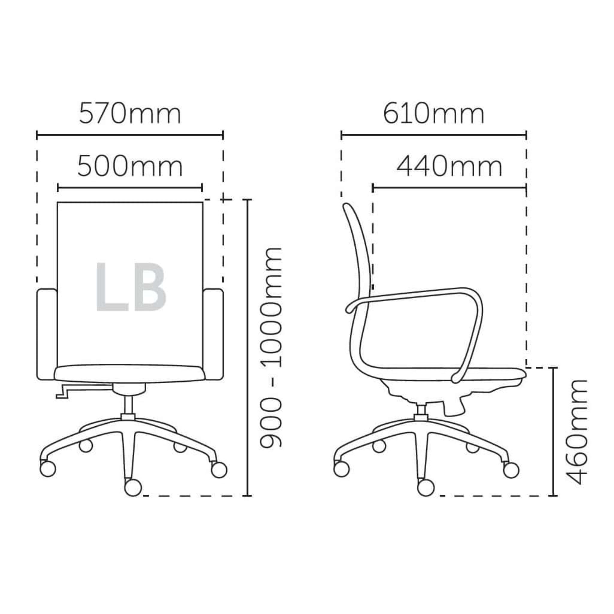 Sensible Modernist Lowback Office Chair OFMEVT51783 - Image 4