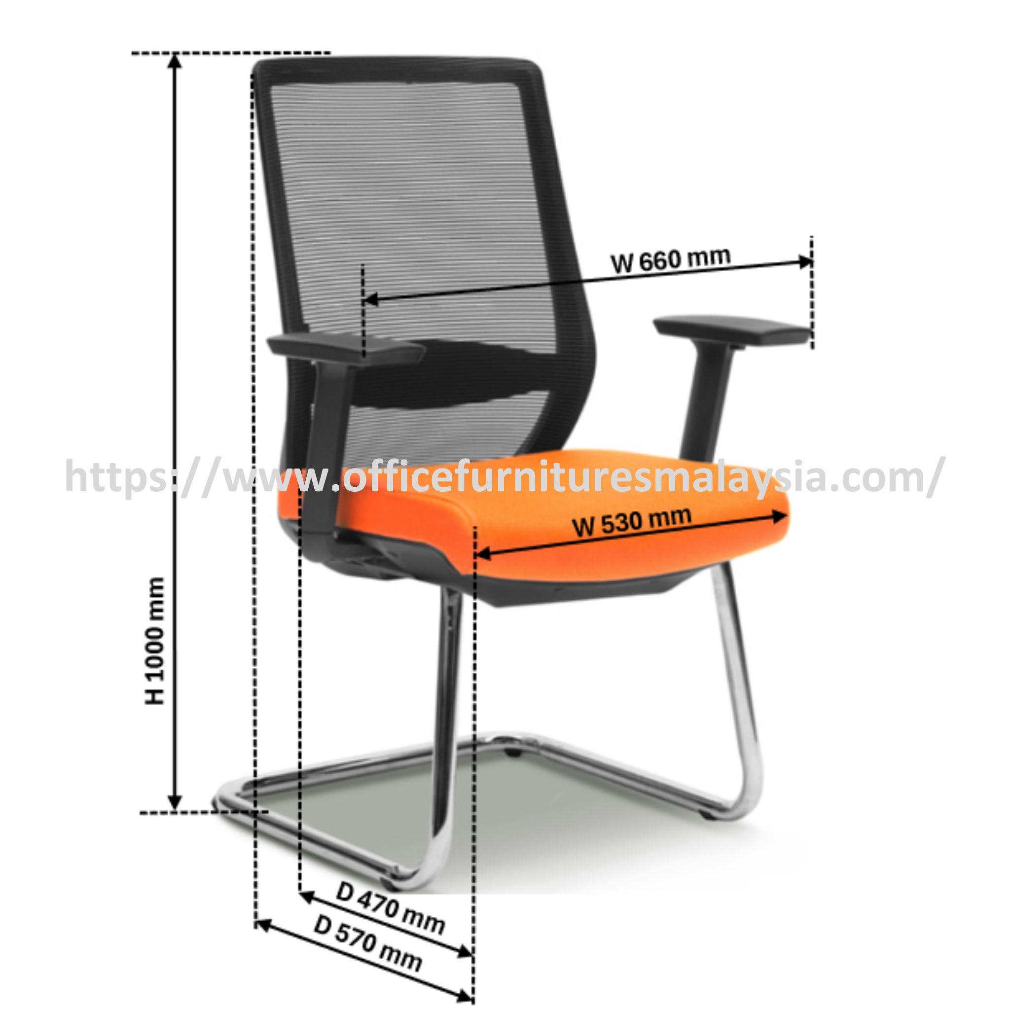 Simple Executive Visitor Mesh Chair OFMEVT51584 - Image 3