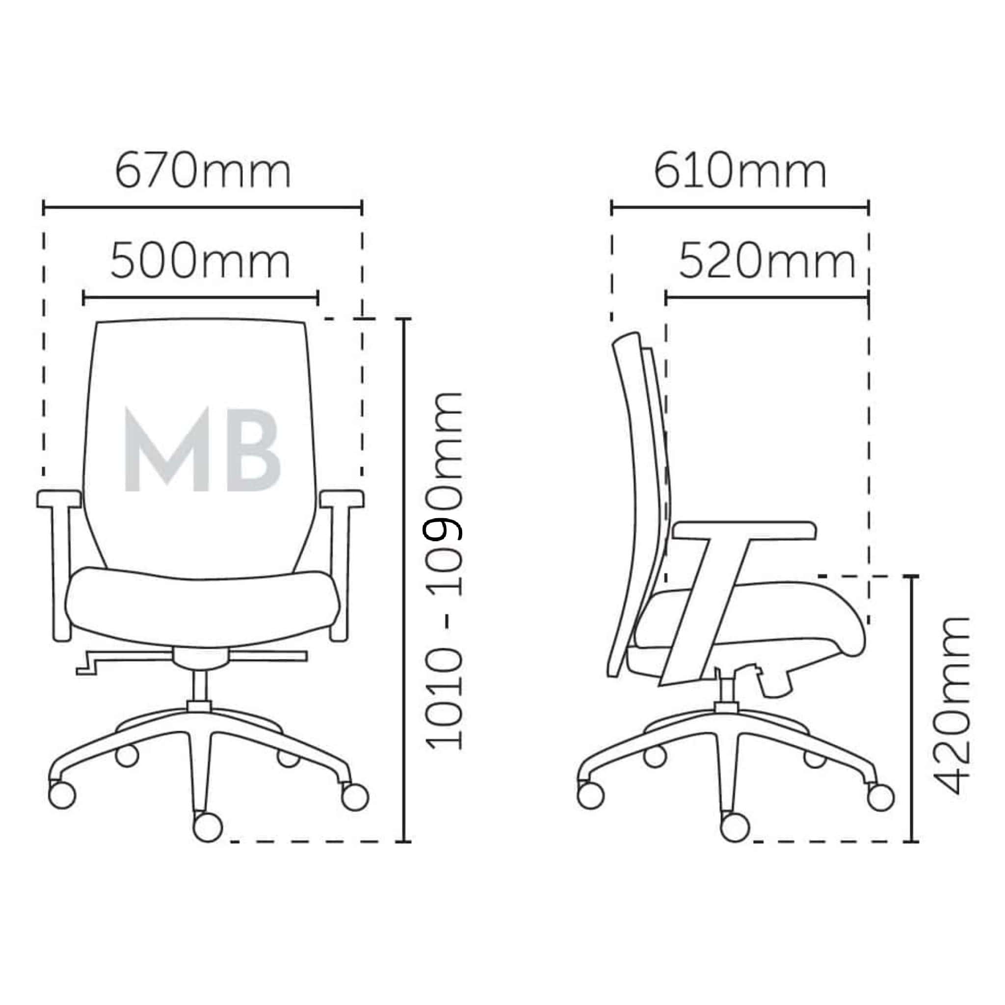 Simple Exquisite Executive Mesh Office Ergonomic Chair OFMEVT51762 - Image 5