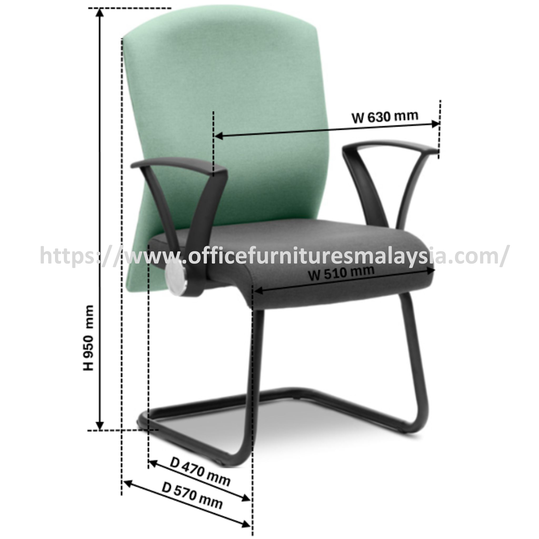Simple Manager Visitor Office Chair OFMEVT51474 - Image 3