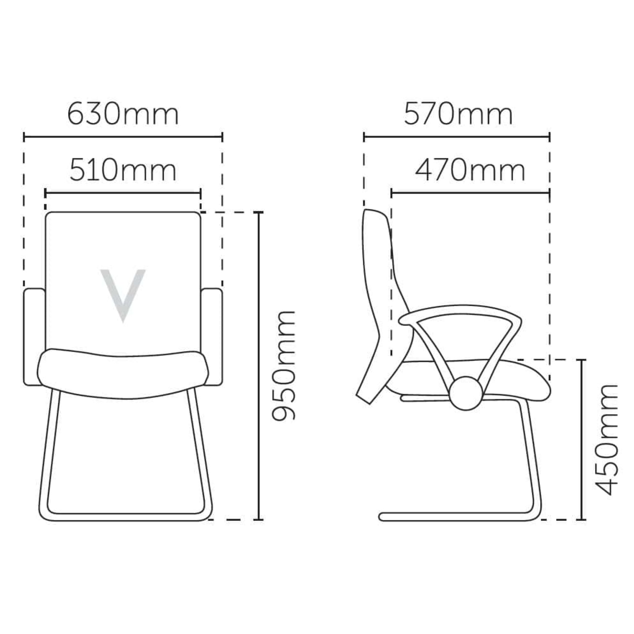 Simple Manager Visitor Office Chair OFMEVT51474 - Image 4