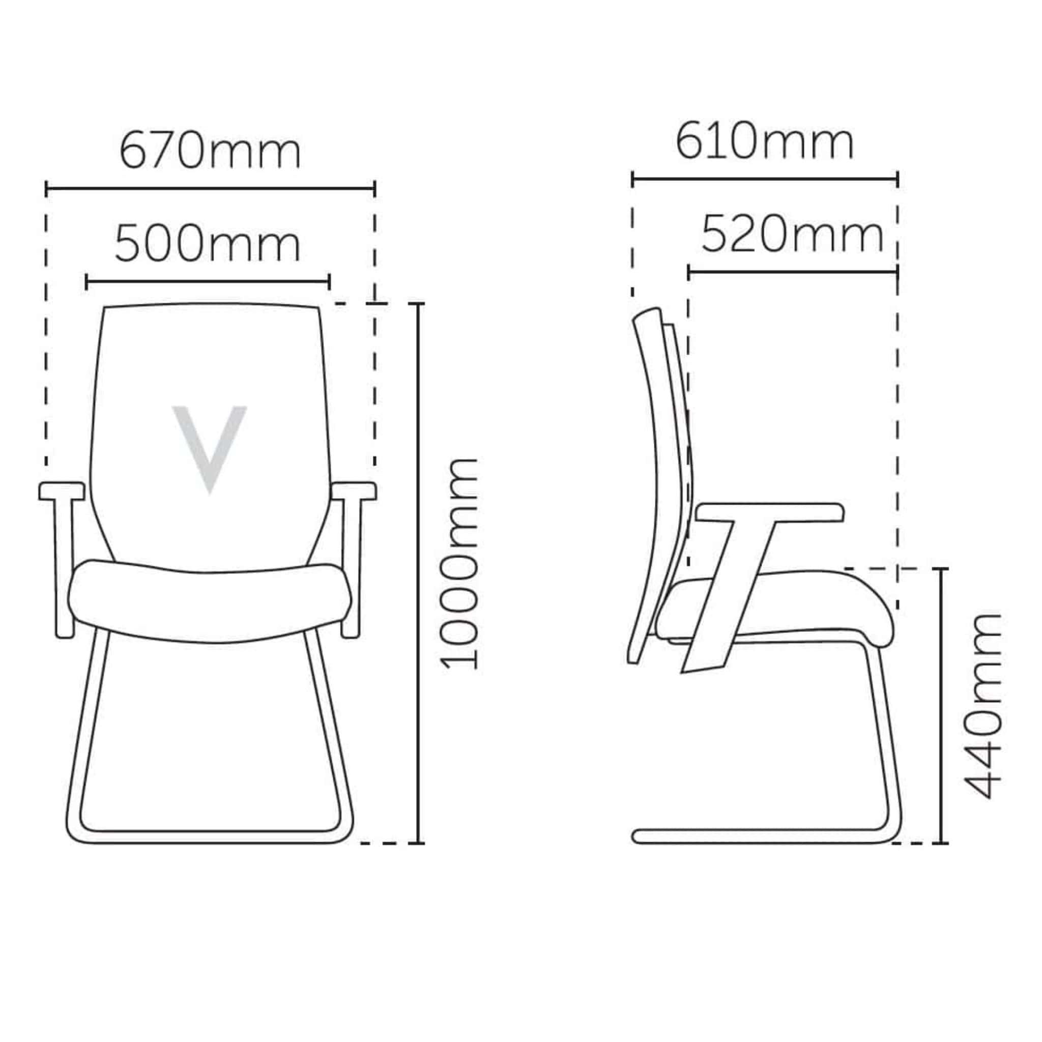 Simple Exquisite Visitor Mesh Office Chair OFMEVT51764 - Image 4
