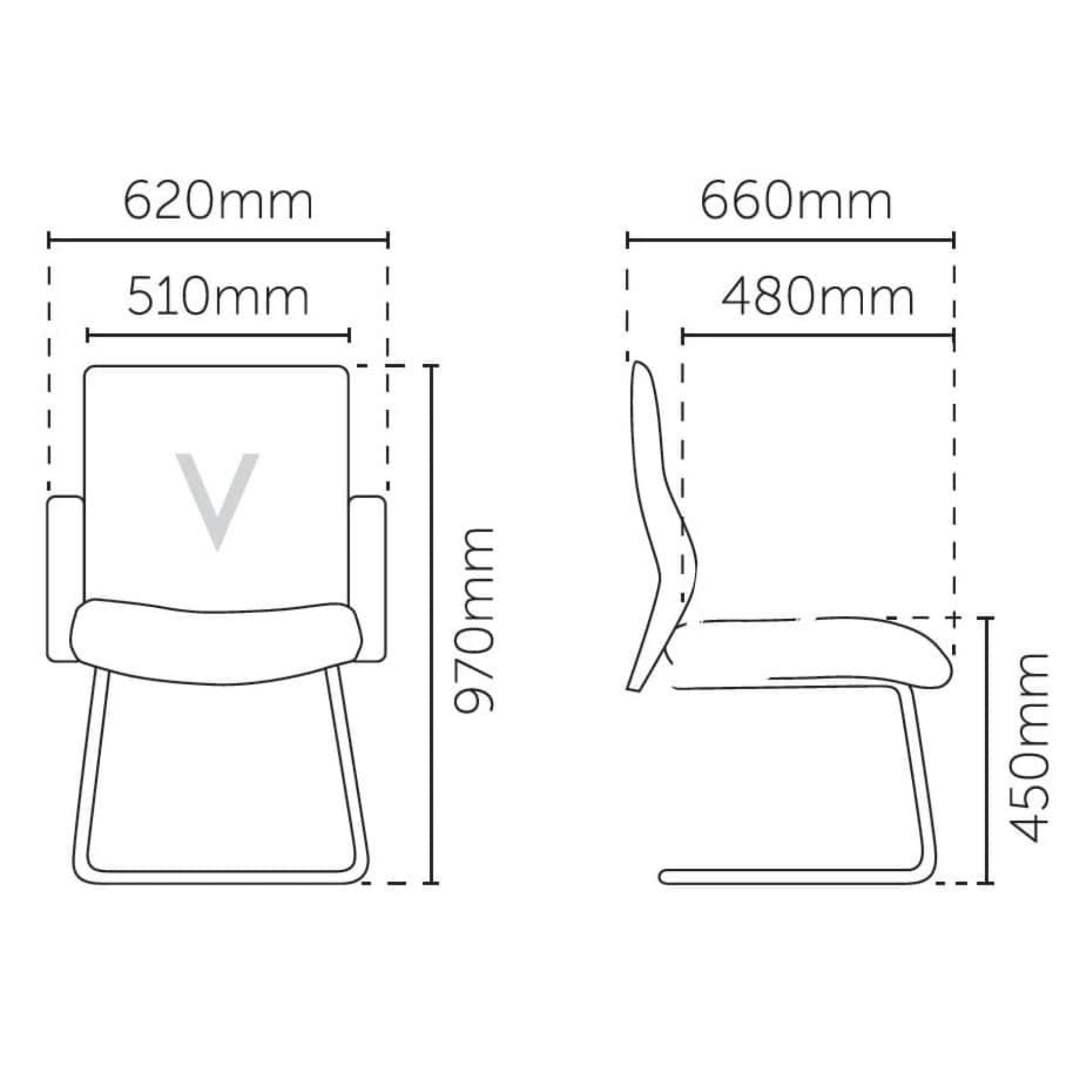 Simple Visitor Line Wooden Chair OFMEVT52054 - Image 4
