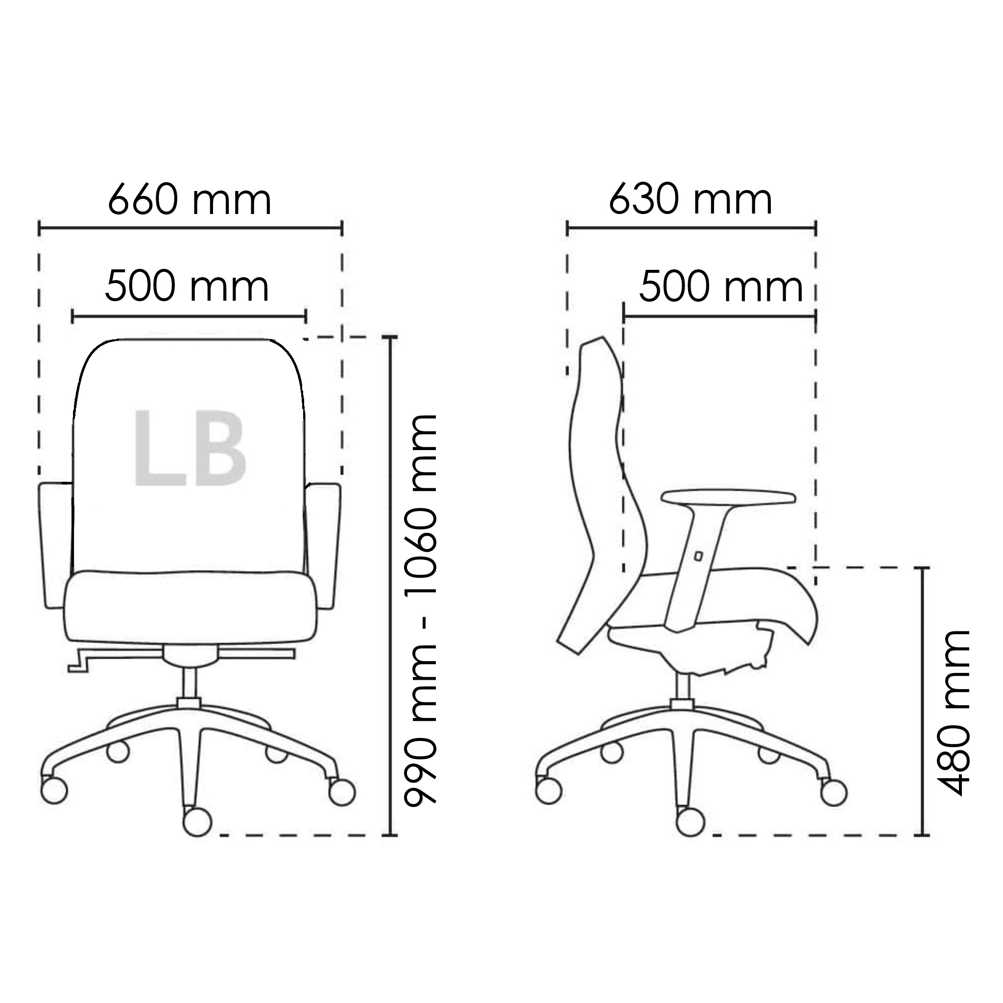 Vash Best Lowback Office Chair OFMEVT51503 - Image 5