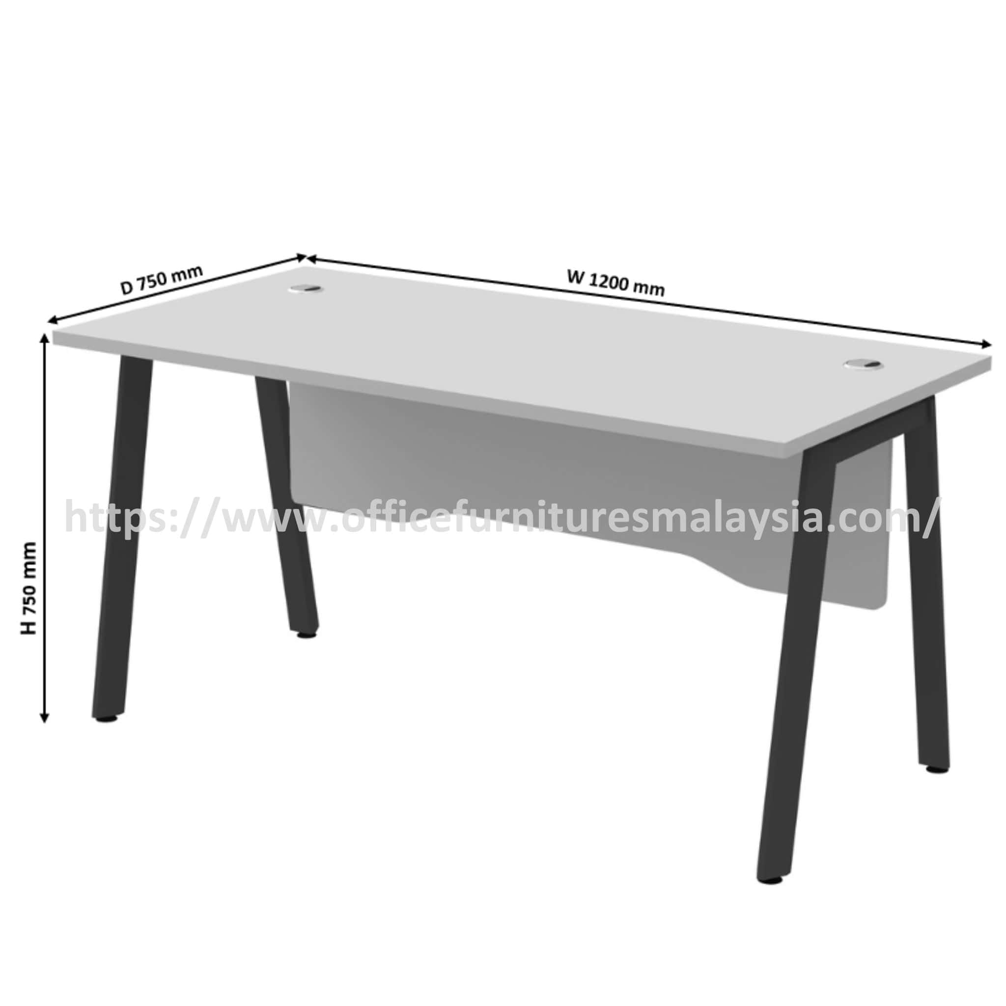 4ft Swish Grey Rectangular Table OFASWT127G - Image 3