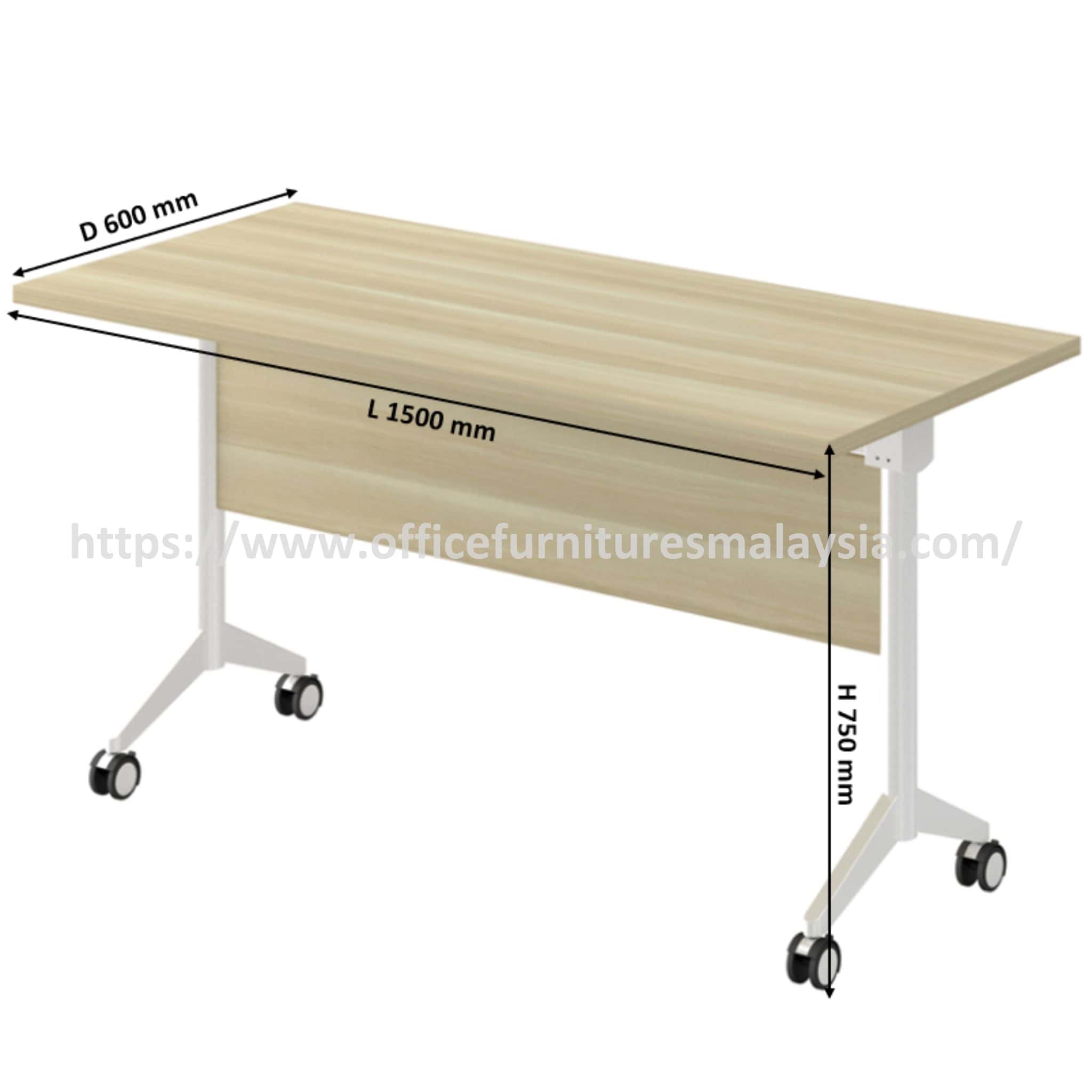 5 ft x 2 ft Mobile Foldable Table OFVTRH156 - Image 3