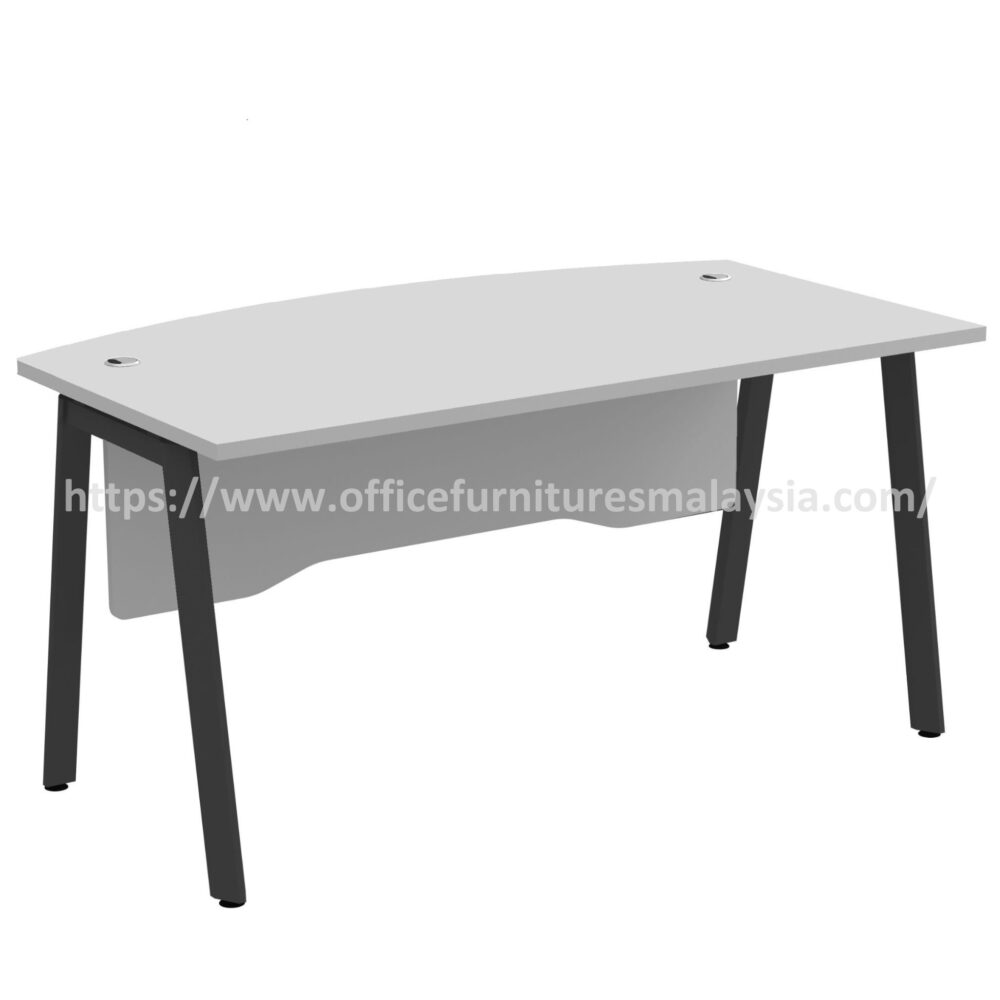 6ft Swish Grey D-Shape Executive Table Juru Klang Bangi