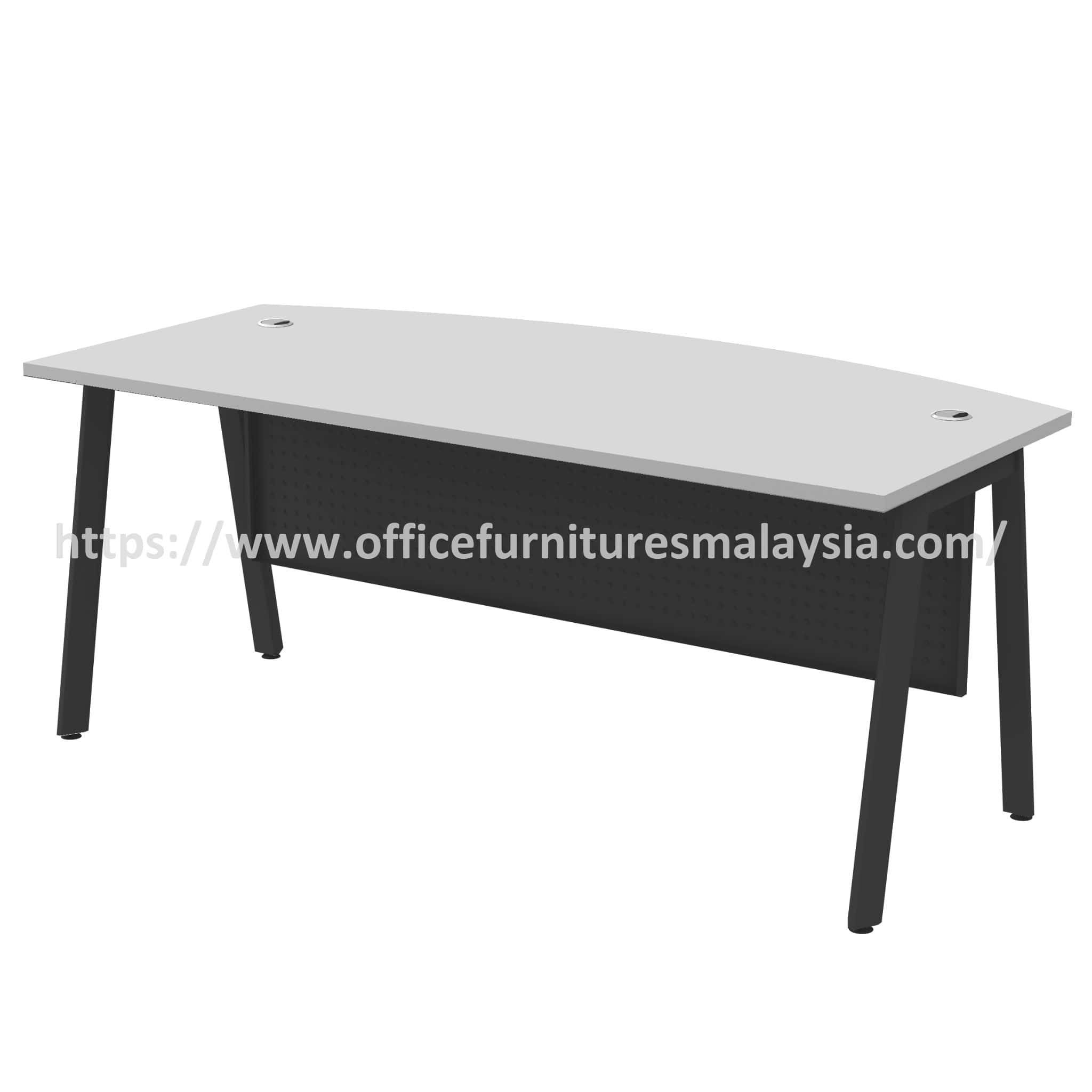 6ft Swish Grey D-Shape Executive Table Sepang Juru Johor