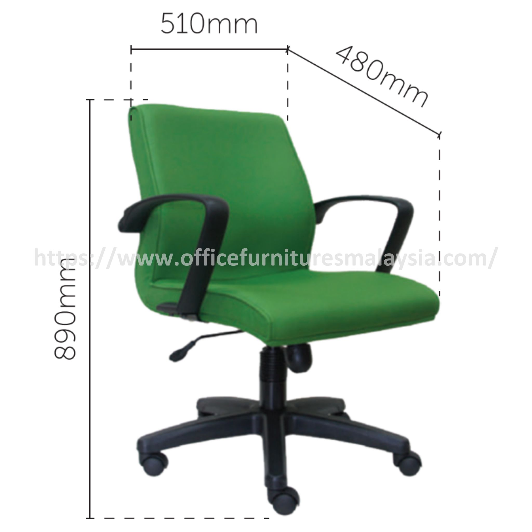 Evie Lowback Budget Office Chair Selayang Gopeng Gurun