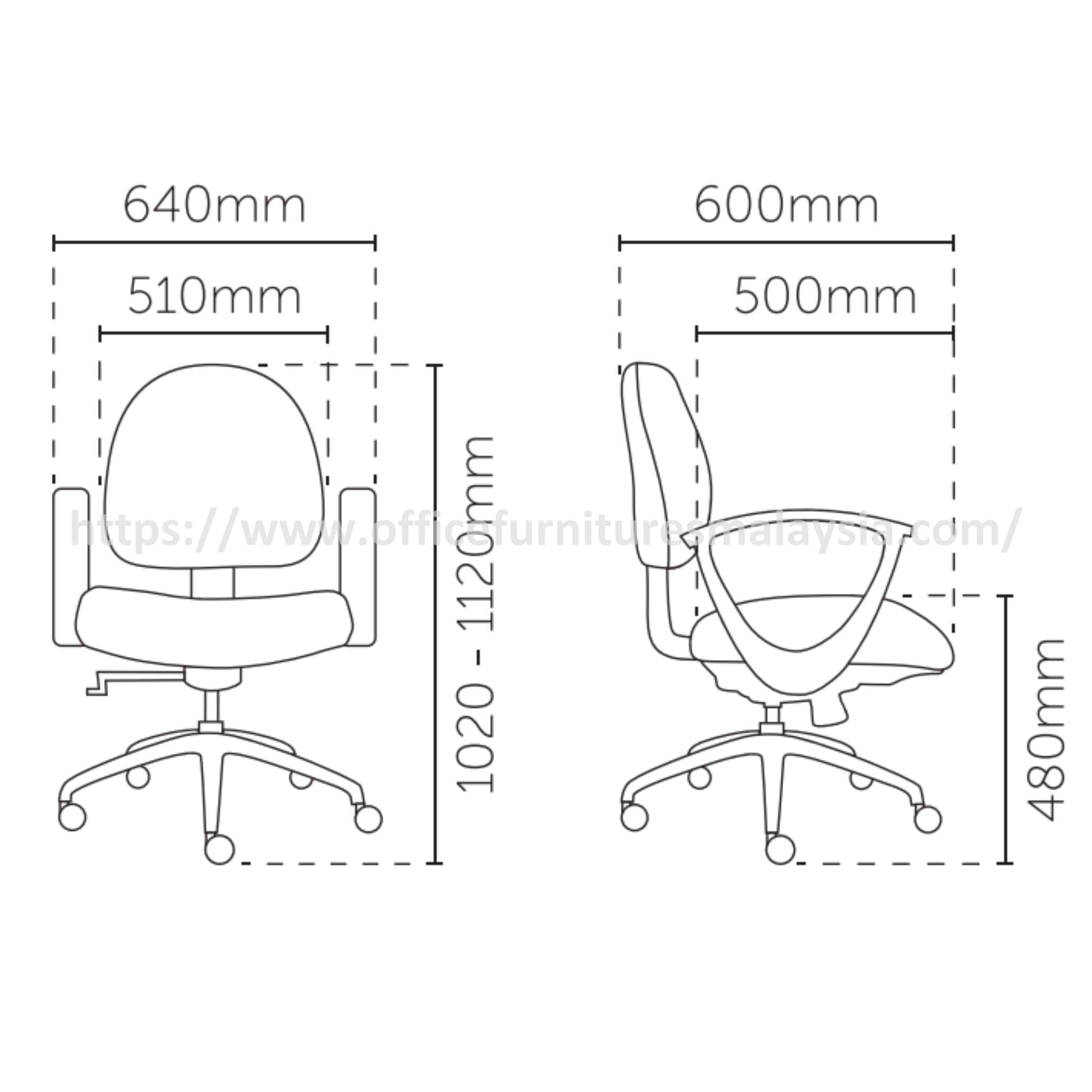 Fashionably Pinkish Lowback Modern Office Chair E Johor Dengkil Jerantut
