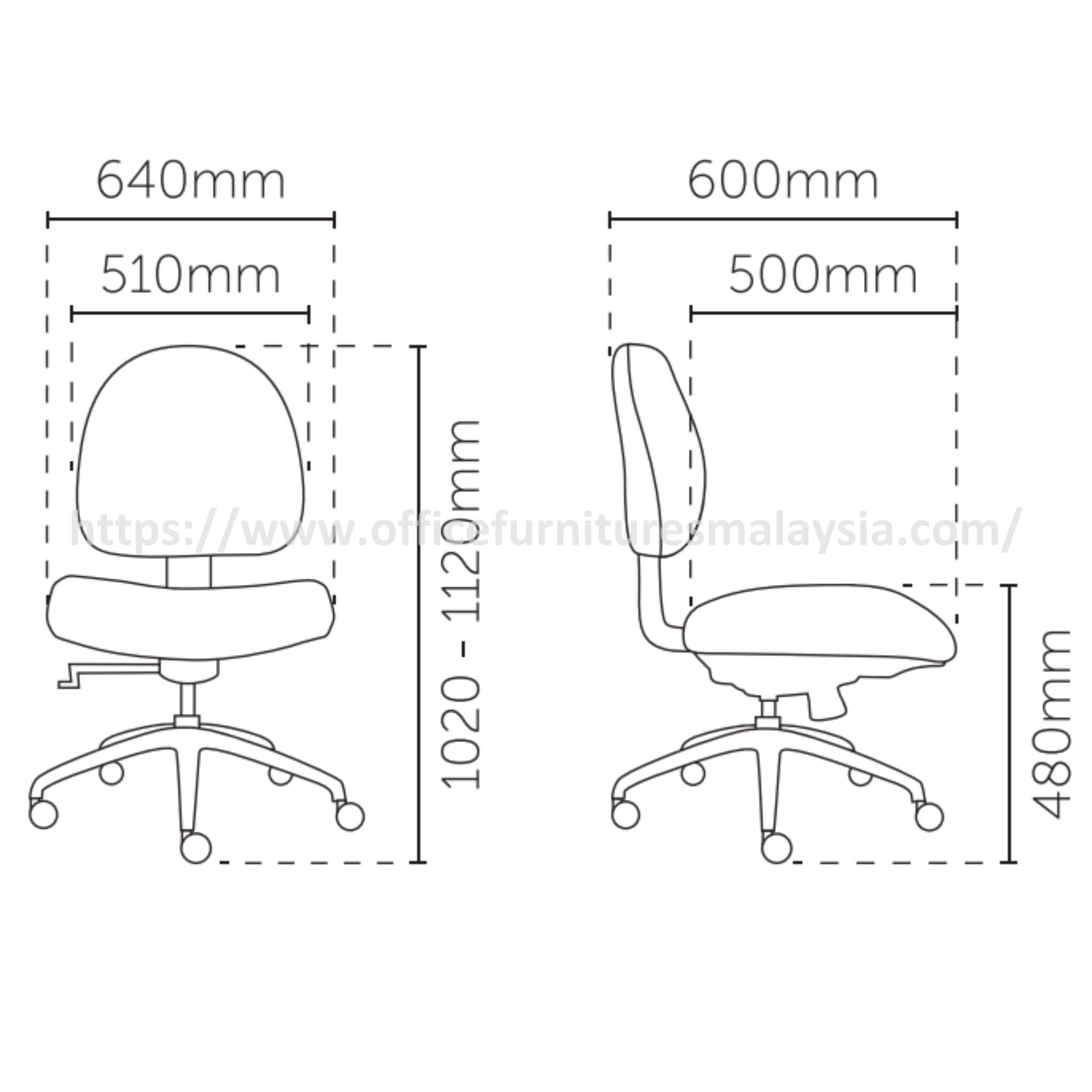 Fashionably Pinkish Lowback Modern Office Chair F Ipoh Pahang Kedah