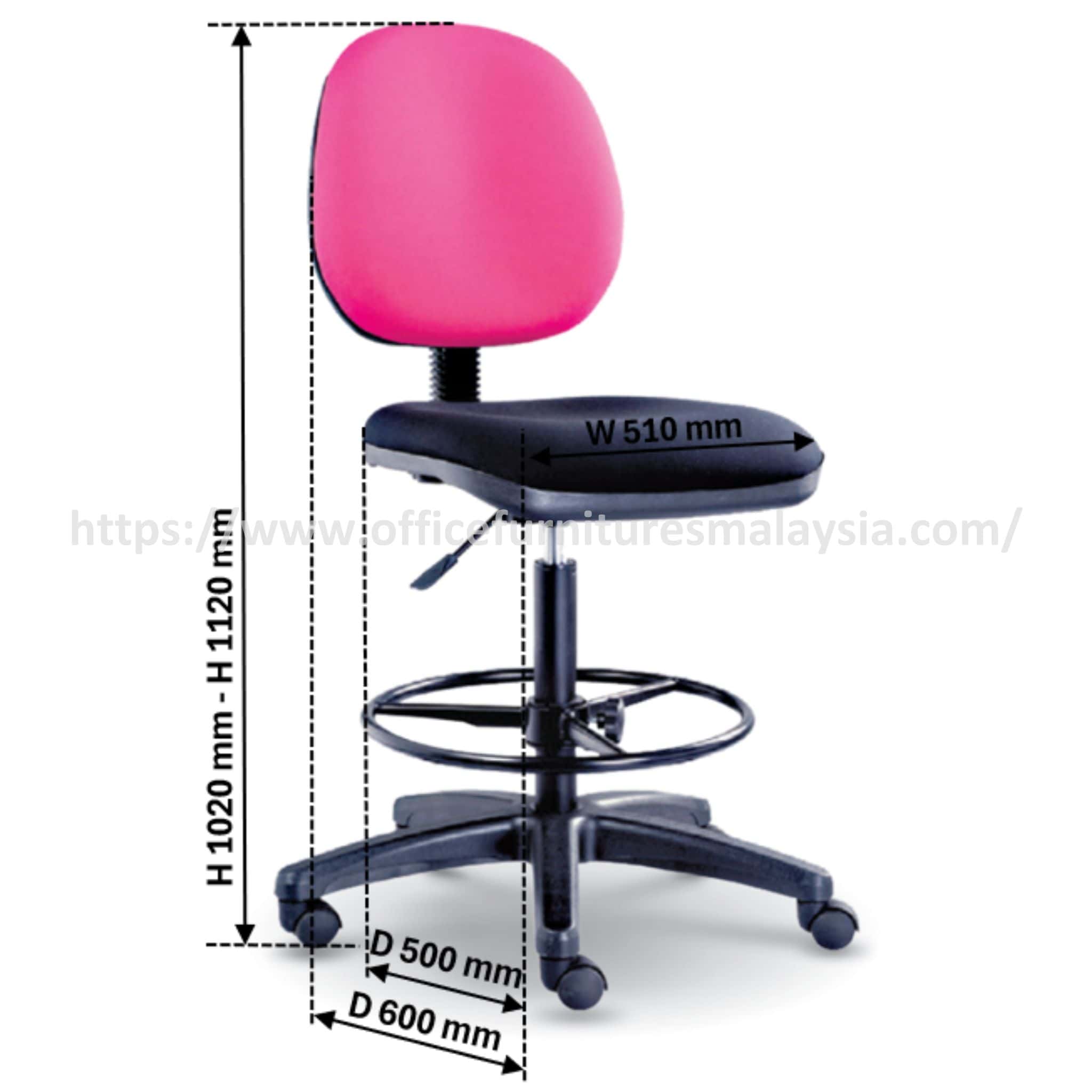 Fashionably Pinkish Lowback Modern Office Chair J Bangi Kuantan Johor