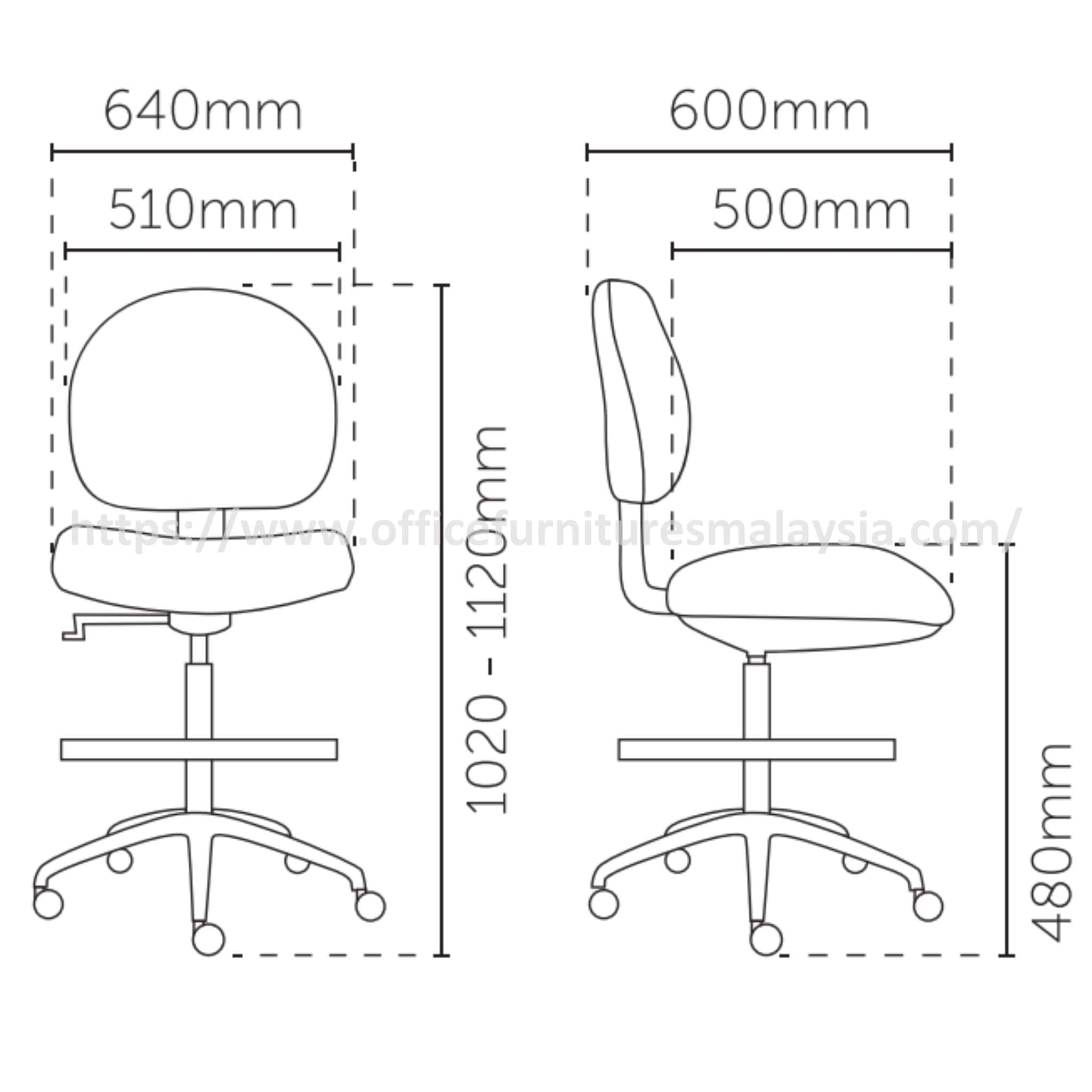 Fashionably Pinkish Lowback Modern Office Chair J Bangi Muar Johor