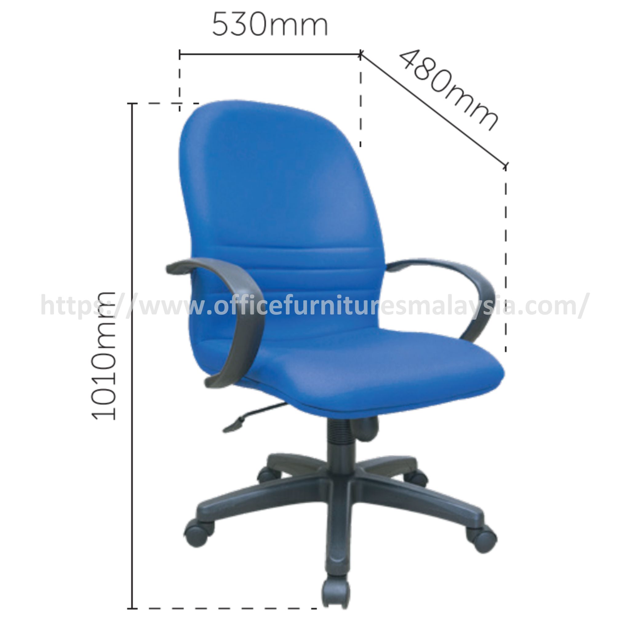 Mediumback Office Budget Chair OFMEVT52202 - Image 3