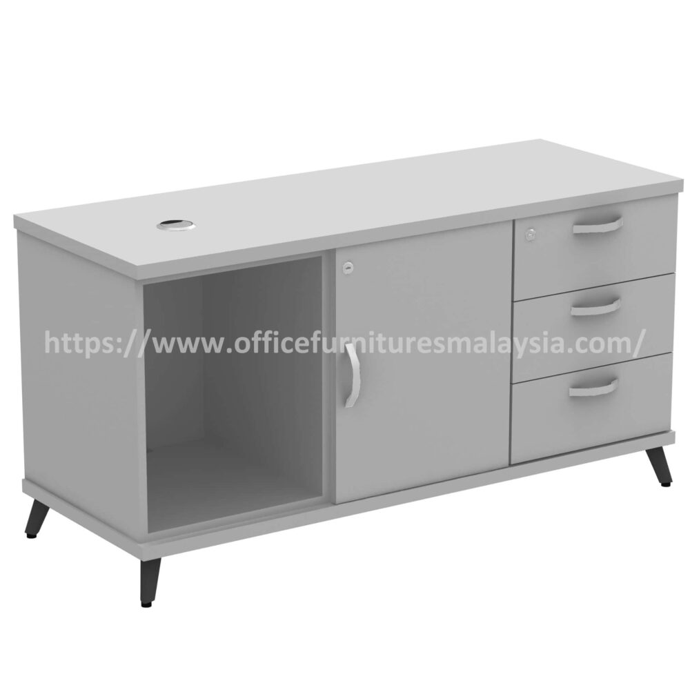 Swish Grey Left Swinging Door Cabinet with Fixed Pedestal 3 Drawer Ipoh Johor Juru Swish Grey Left Swinging Door Cabinet with Fixed Pedestal 3 Drawer Ipoh Johor Juru