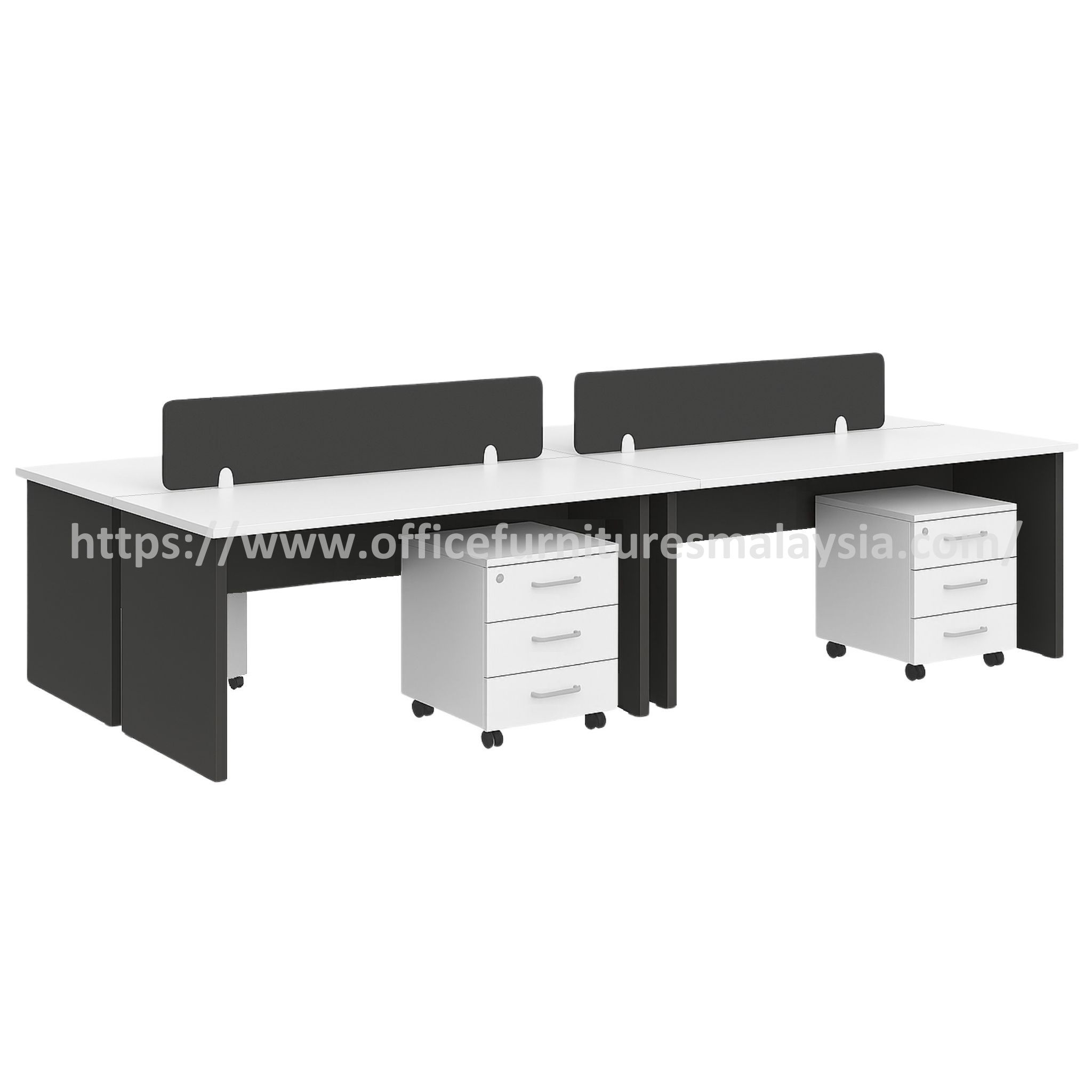 6 ft Minimalist Workstation 4 Seater Desk Pahang Ampang kajang