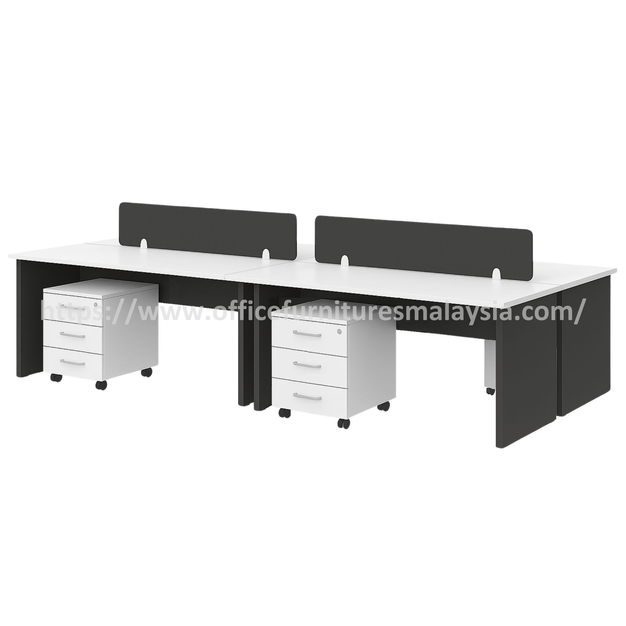 6 ft Minimalist Workstation 4 Seater Desk Pahang Dengkil kajang