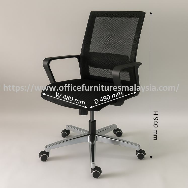 Simple Office Mesh Chair malacca putrajaya batu caves