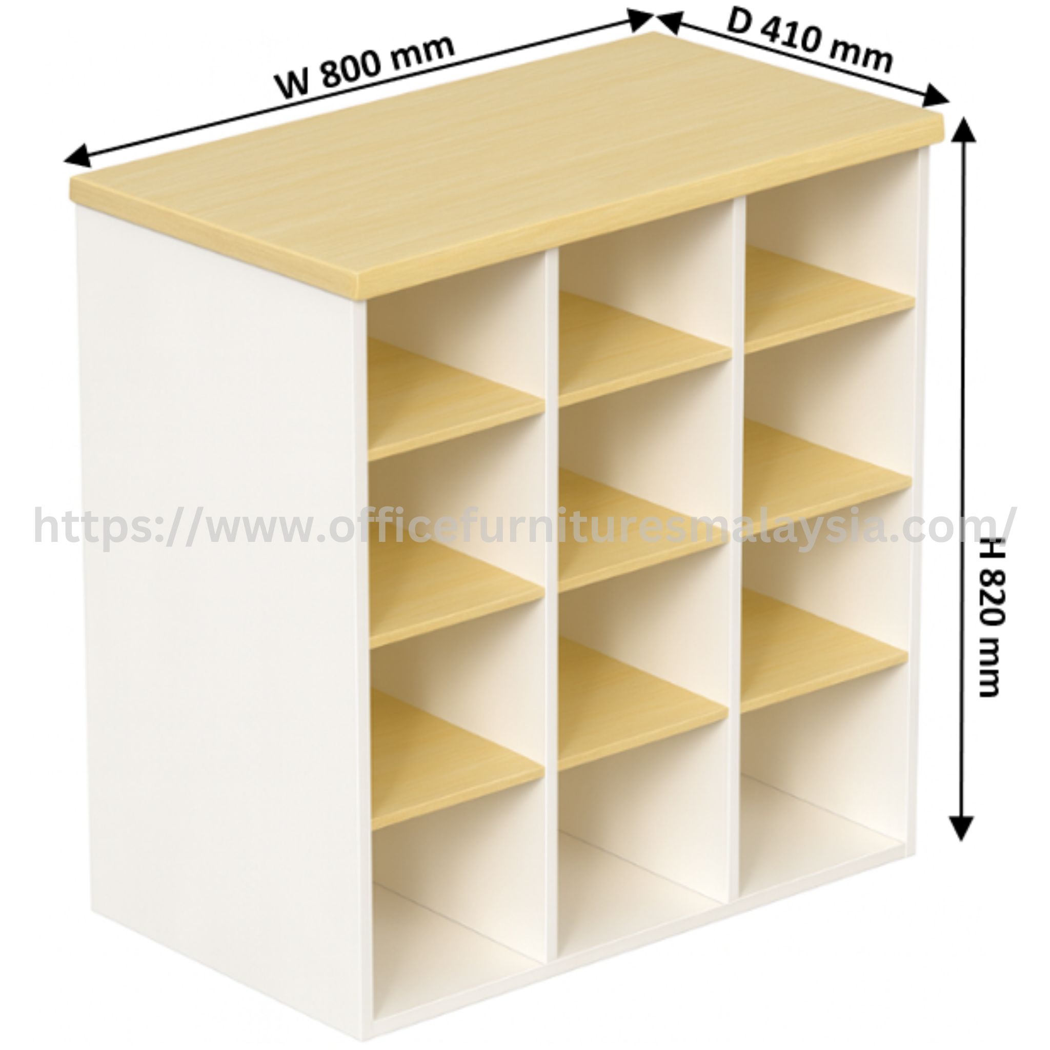 2.7ft Nixen 12 Compartment Pigeon Hole Cabinet Bangsar Seremban Kajang