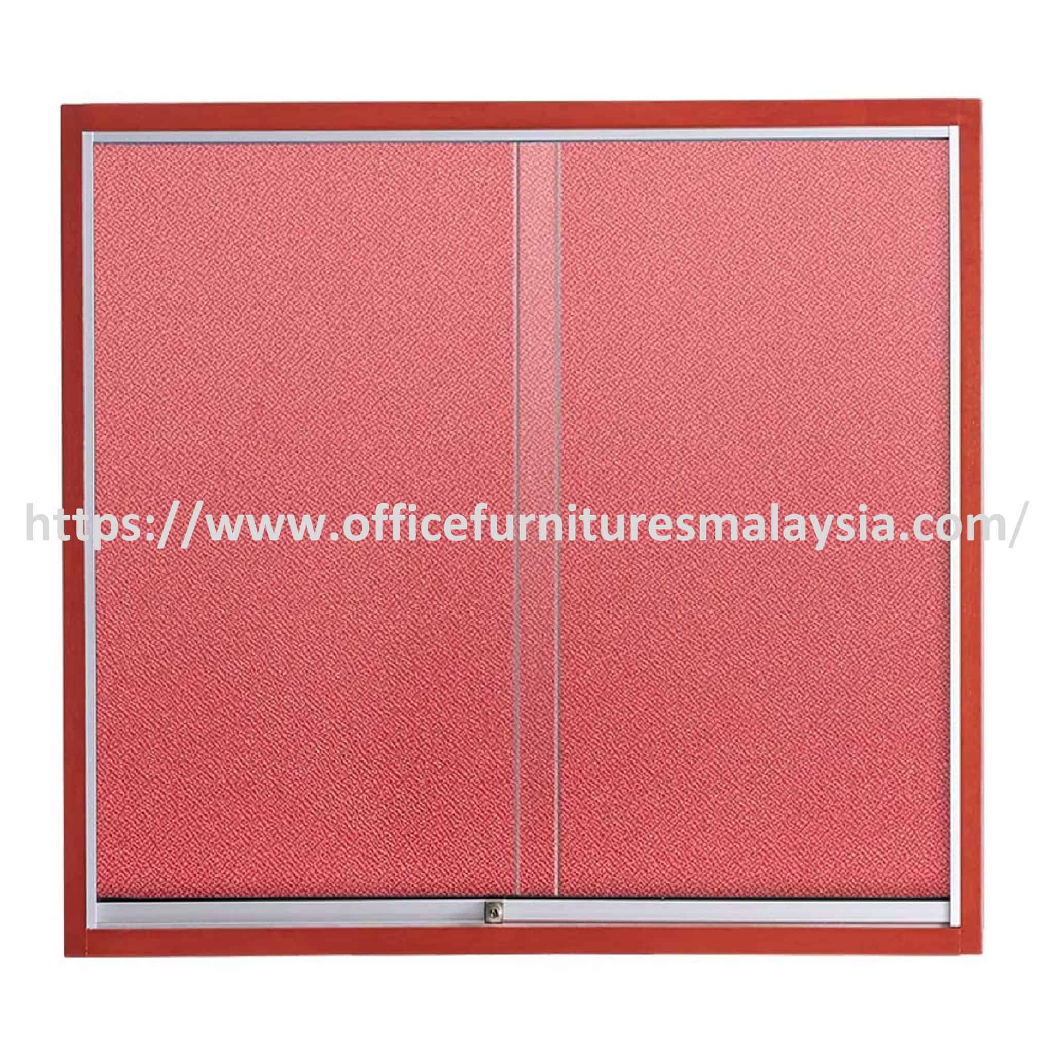 4 ft x 4 ft Sliding Glass Door With Notice Fabric Board Wooden Frame Berjaya Park Shah Alam