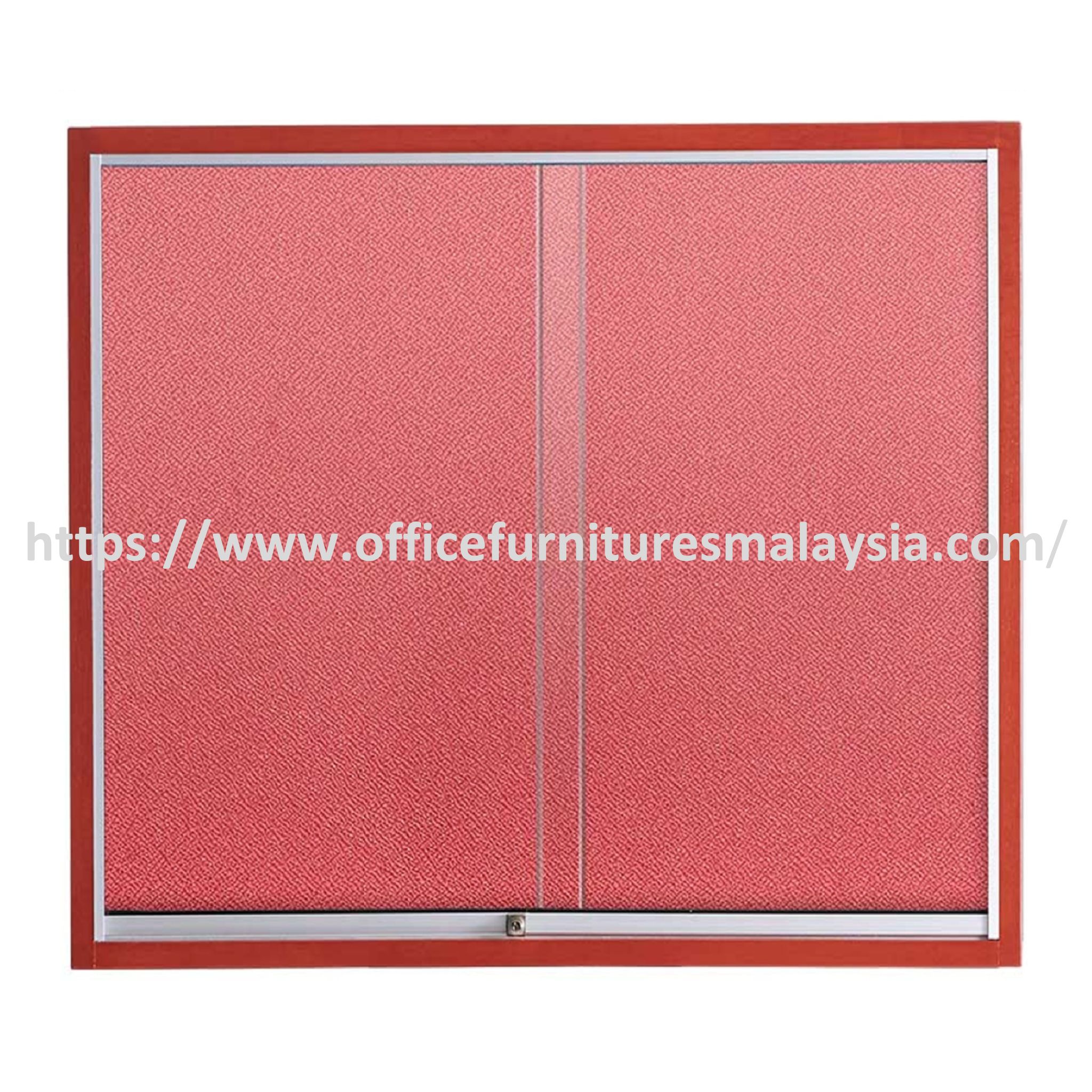 4 ft x 5 ft Sliding Glass Door With Notice Fabric Board Wooden Frame Bukit Raja Bukit Bintang
