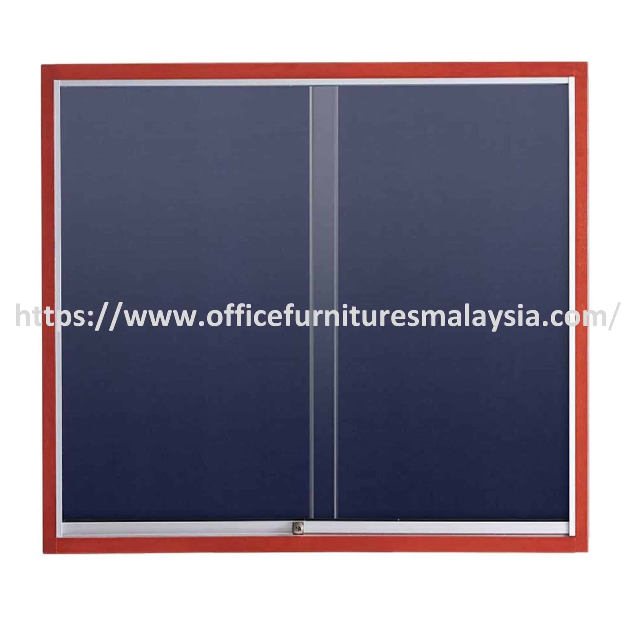 4 ft x 5 ft Sliding Glass Door With Notice Velvet Board Wooden Frame Hartamas