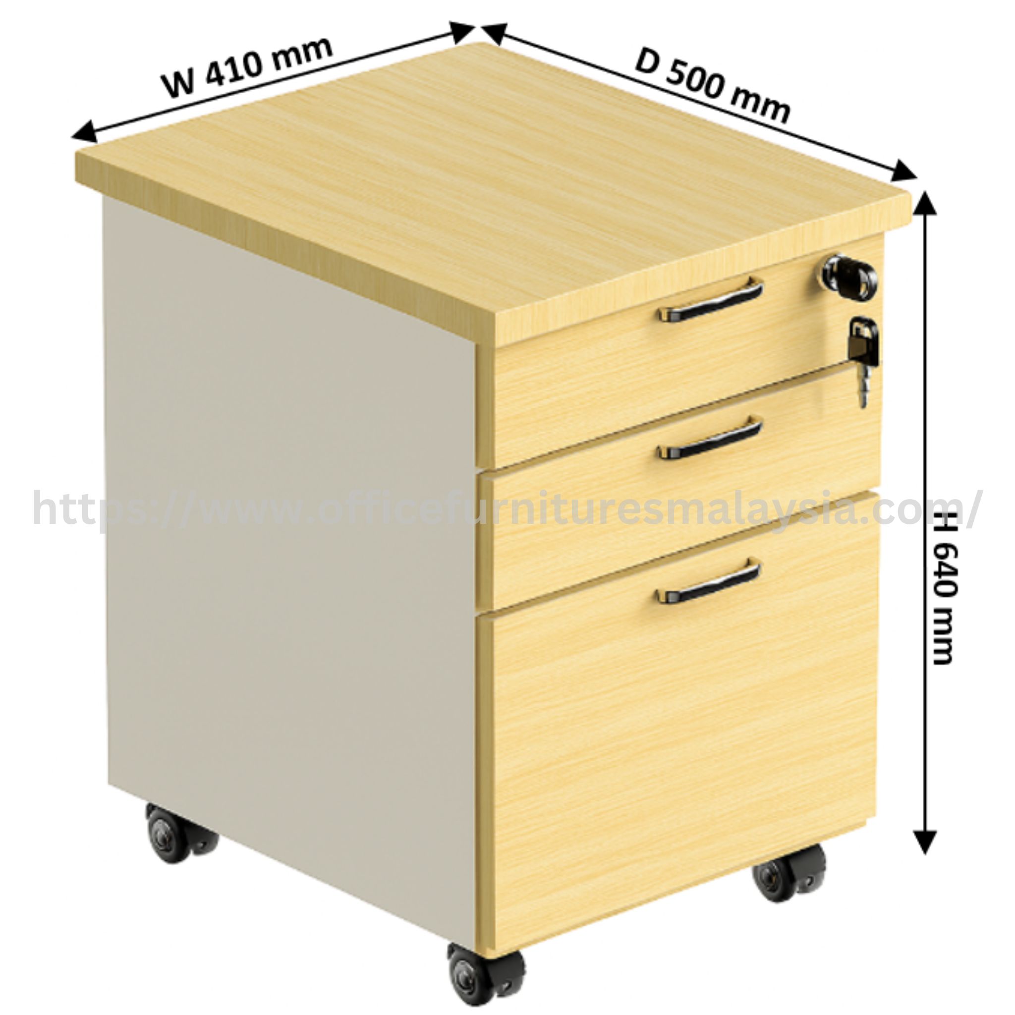Chanon Drawer Nixen Mobile Pedestal 2 Drawer 1 Filiing Drawer OFFXFM2D1F | Office ...