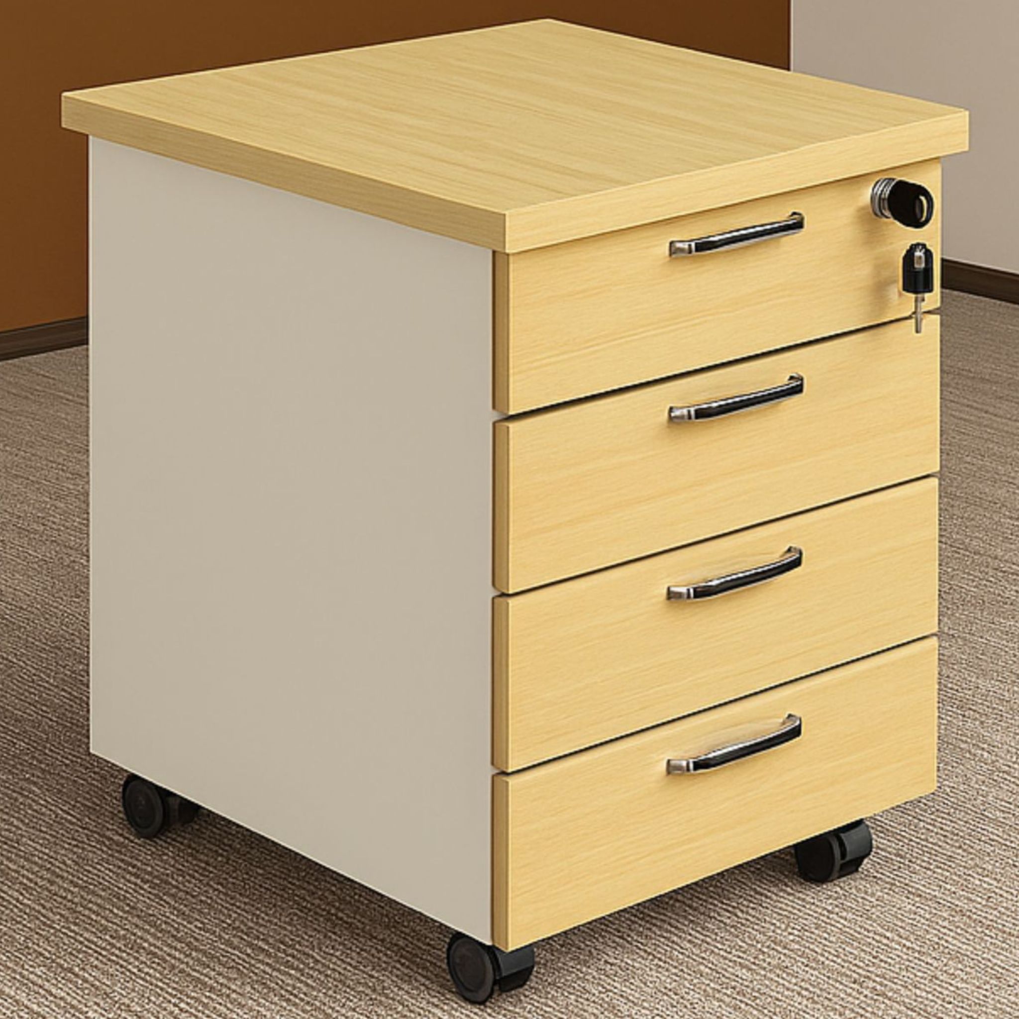 Nixen Stylish Mobile Pedestal 4 Drawer Kajang Nilai Ampang