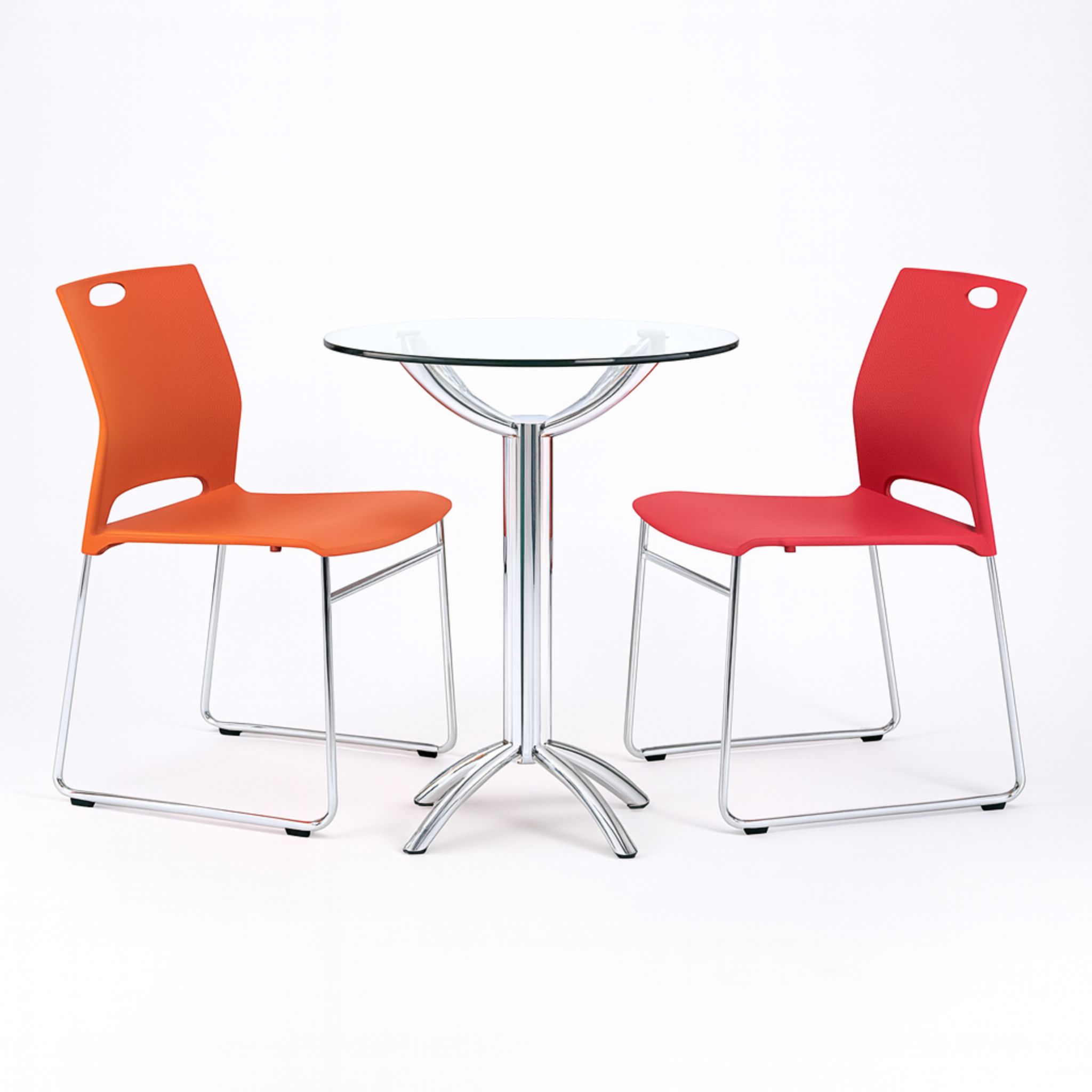 1.8ft 2 Seater Pantry Round Glass Table Set Type A Puchong Kajang Senawang