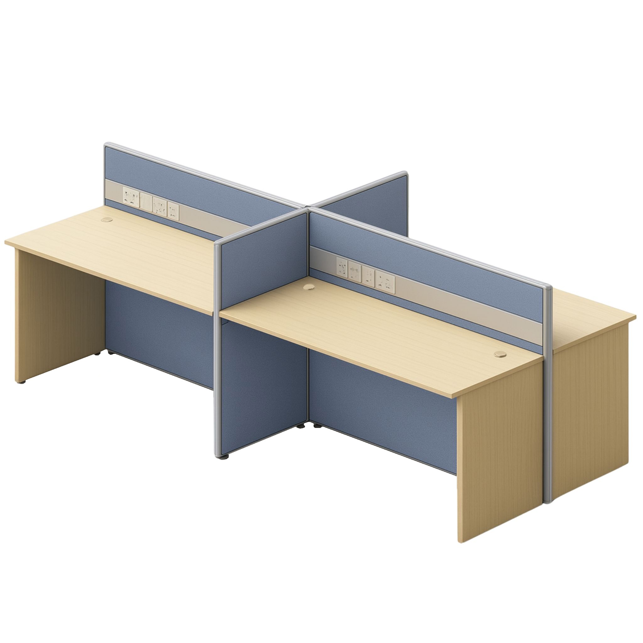 5 ft Willow Creative 4 Seater Workstation OFFXX1560-4 - Image 2