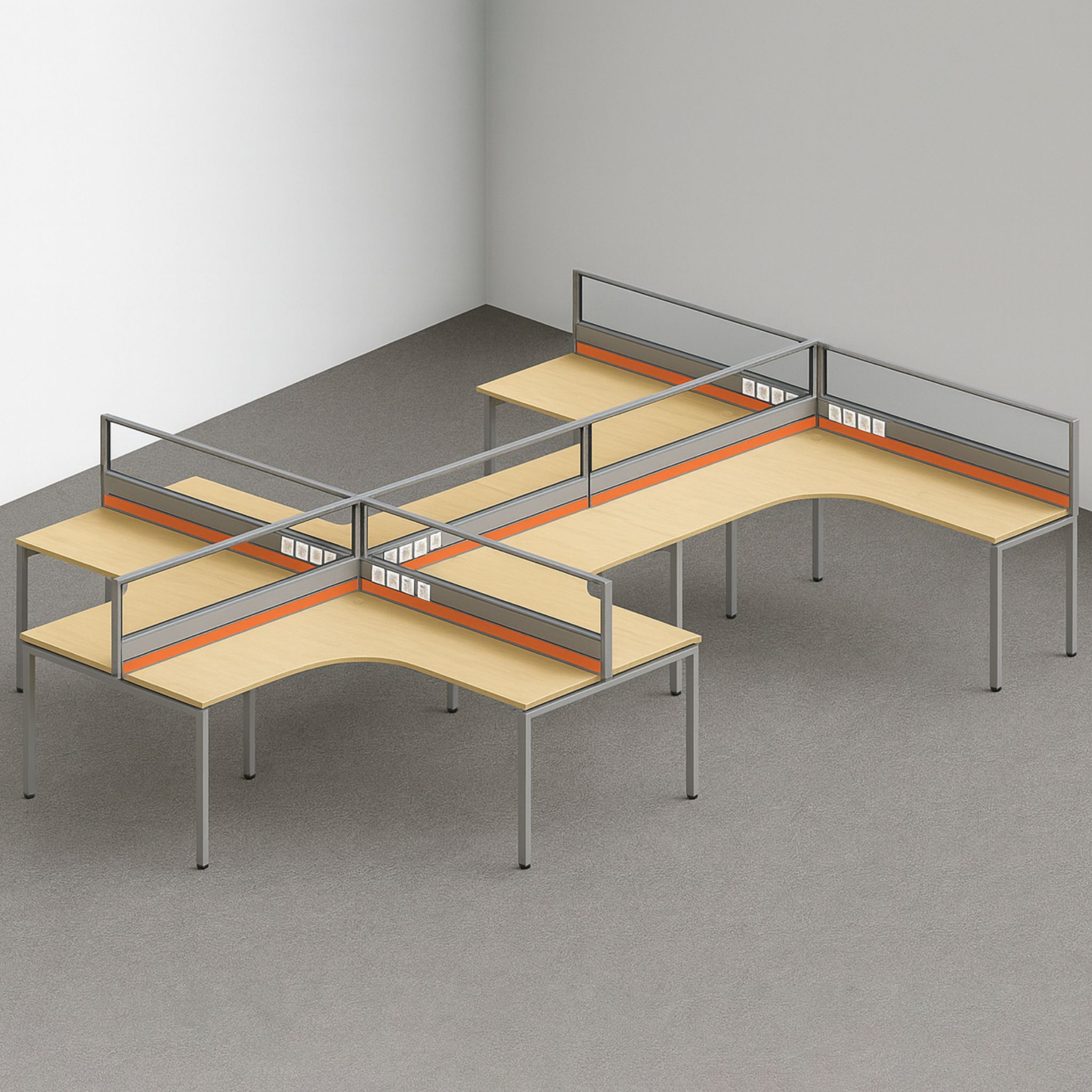 5 ft x 5 ft Mavis 6 Seater Workstation Johor Muar Juru
