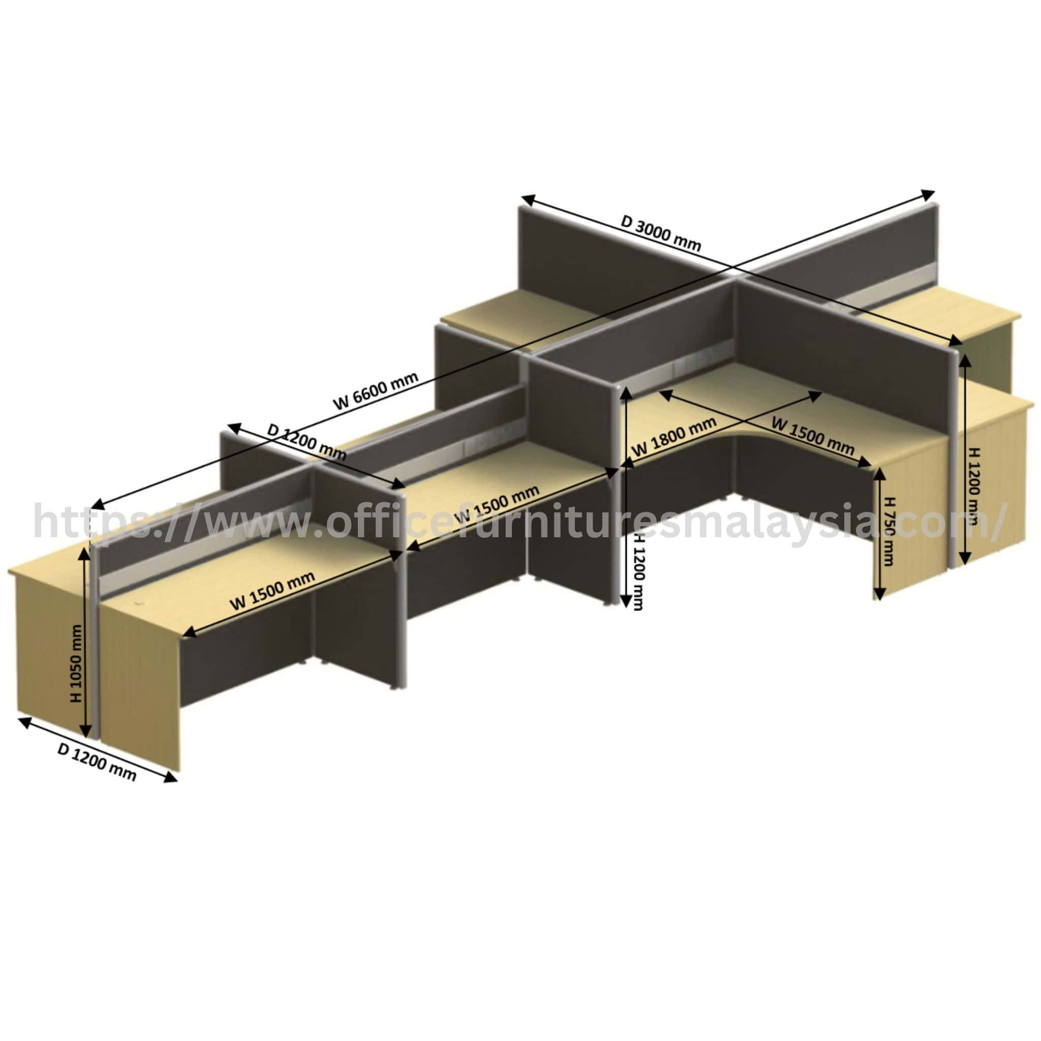Lenox Unite design 8 Seater Workstation Banting Bangi Kulim
