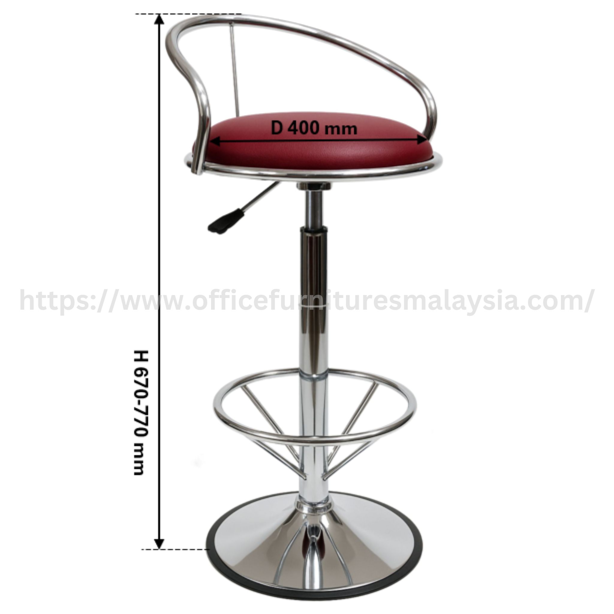Luno Round Back Bar Stool Semenyih Tropicana Saujana