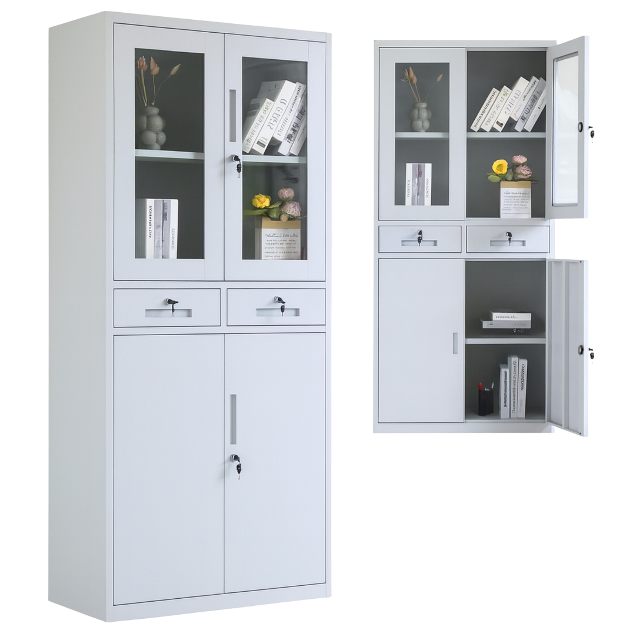 Steel Storage Cabinet With Glass Doors And Drawers Taman Connaught Sunway Damansara Bukit Raja