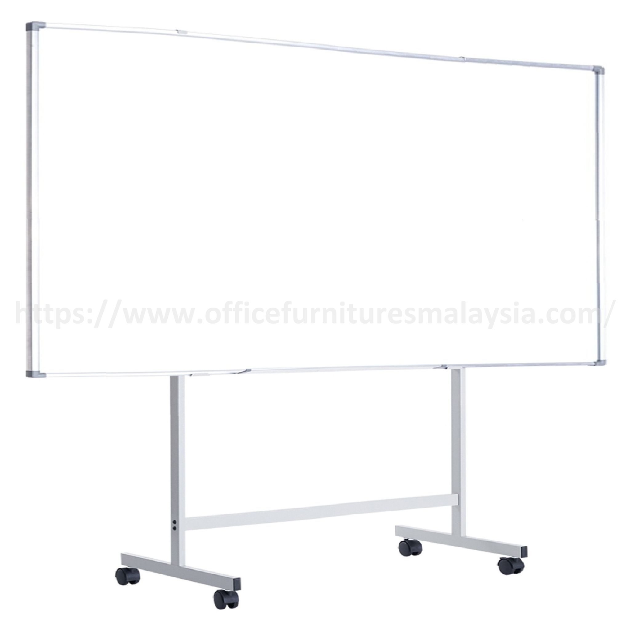 4 ft x 12 ft Single Side Magnetic HPL White Board With Mobile Stand Klang Setia Alam Bangi