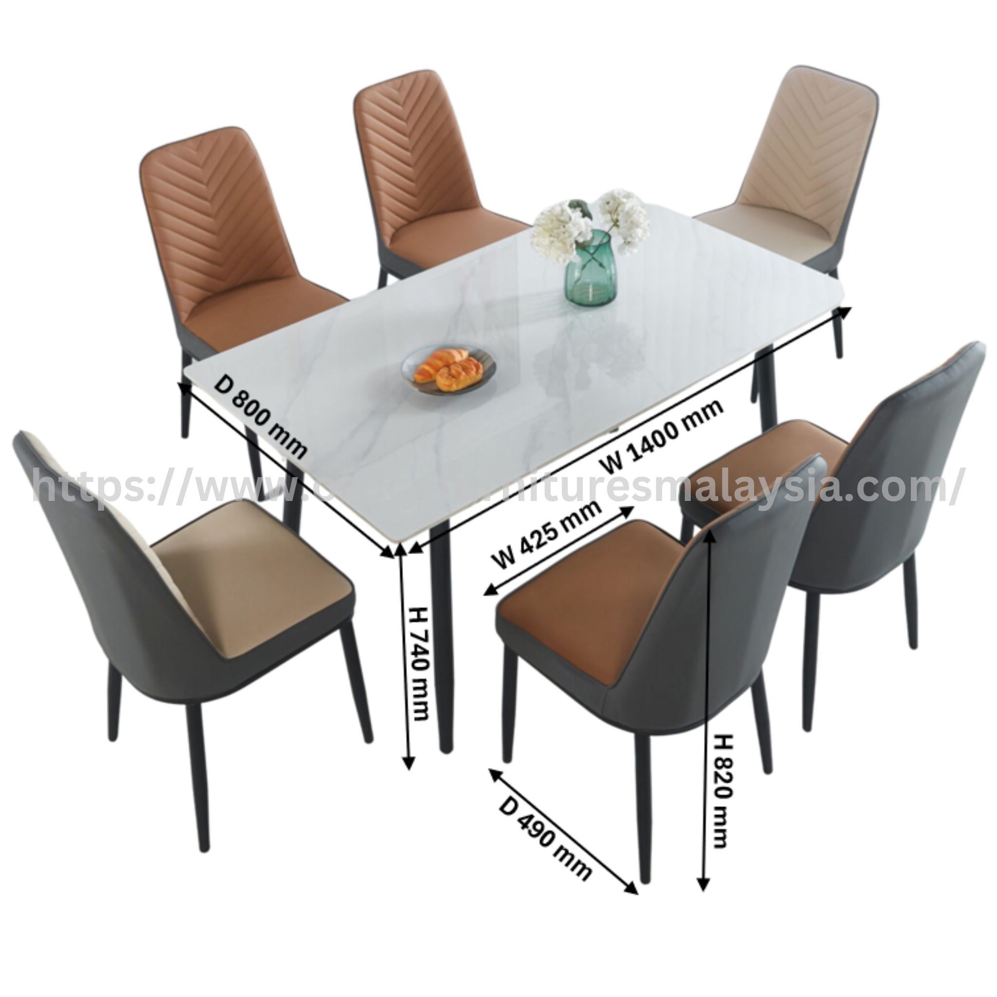 Akira Elegant Dining Set Taman Segar Bandar Sri Muda Bukit Naga