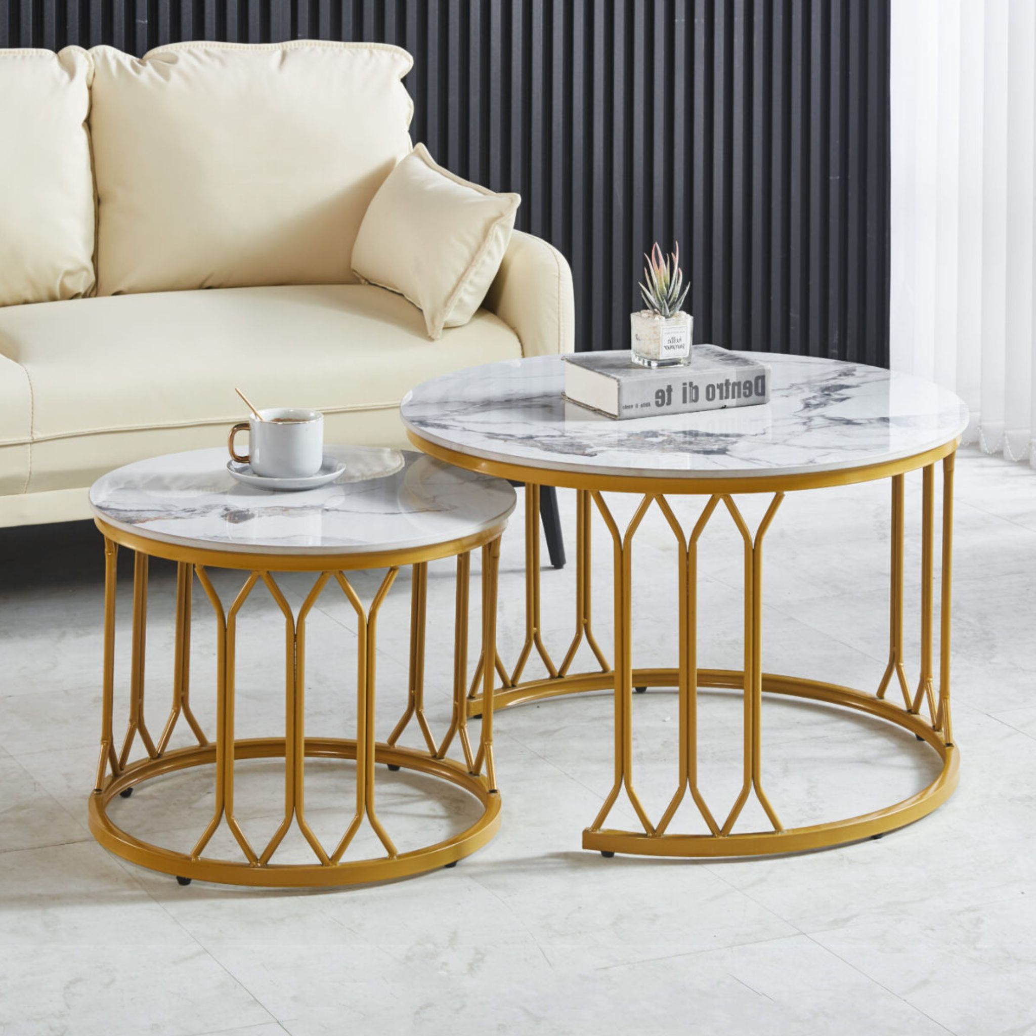 Beauty Marble Coffee Table Set Bandar Botanic Kampung Baru Bukit Gasing