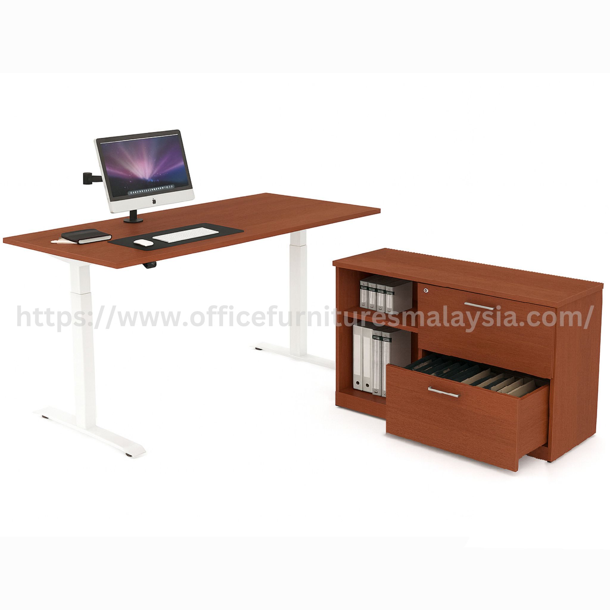 Ethical Adjust Desk with Low Cabinet Bandar Saujana Putra Kajang Nilai