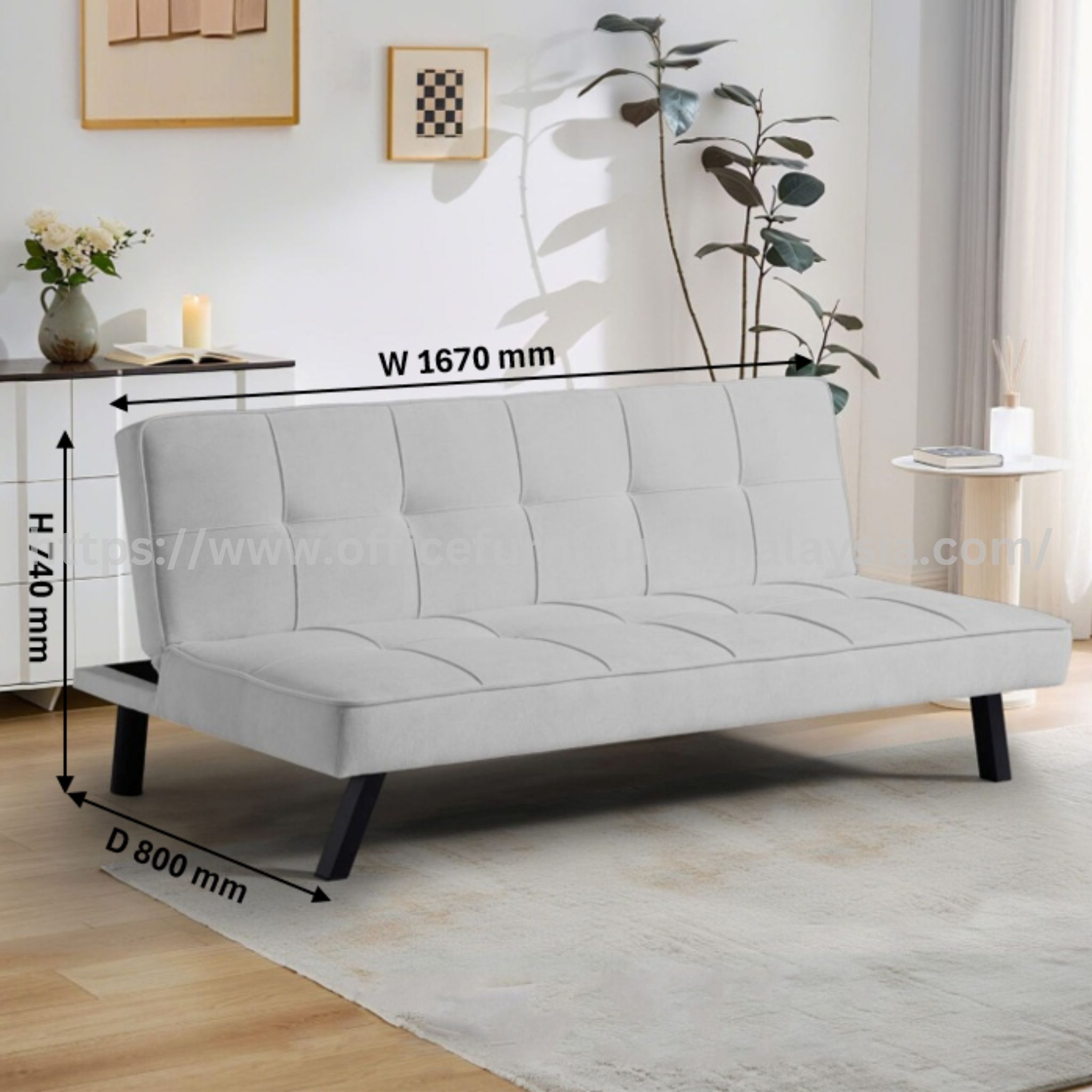 Venera Simple Sofa Bed Banda Kinrara Taman Equine Bukit Jalil