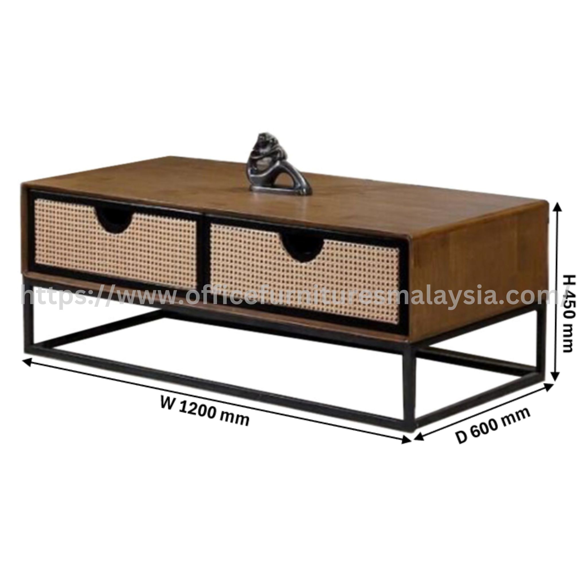 4 ft Lylia Wood Coffee Table Kuala Lumpur Bangsar Wangsa Maju