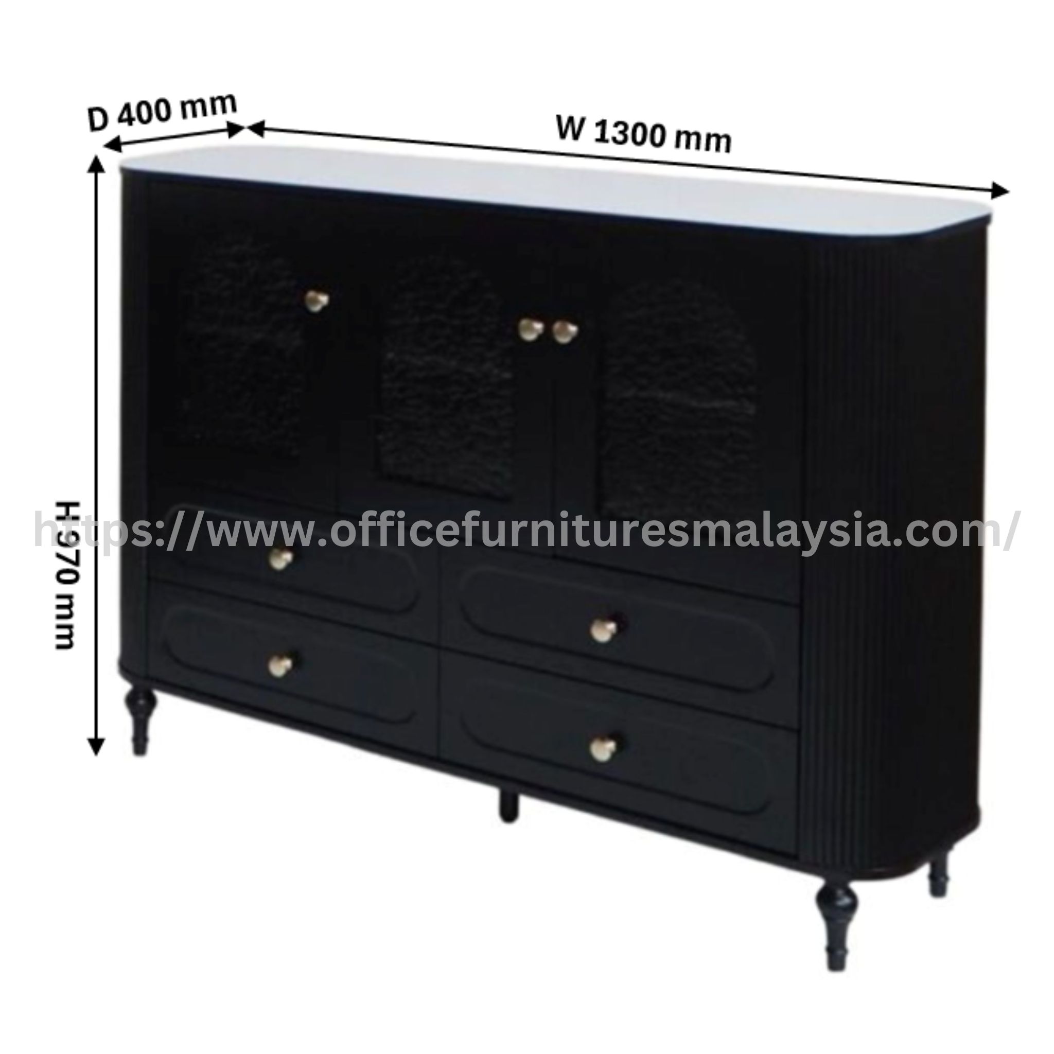 4.33ft Blackey Console Cabinet Setia Alam Sungai Besi Bangsar